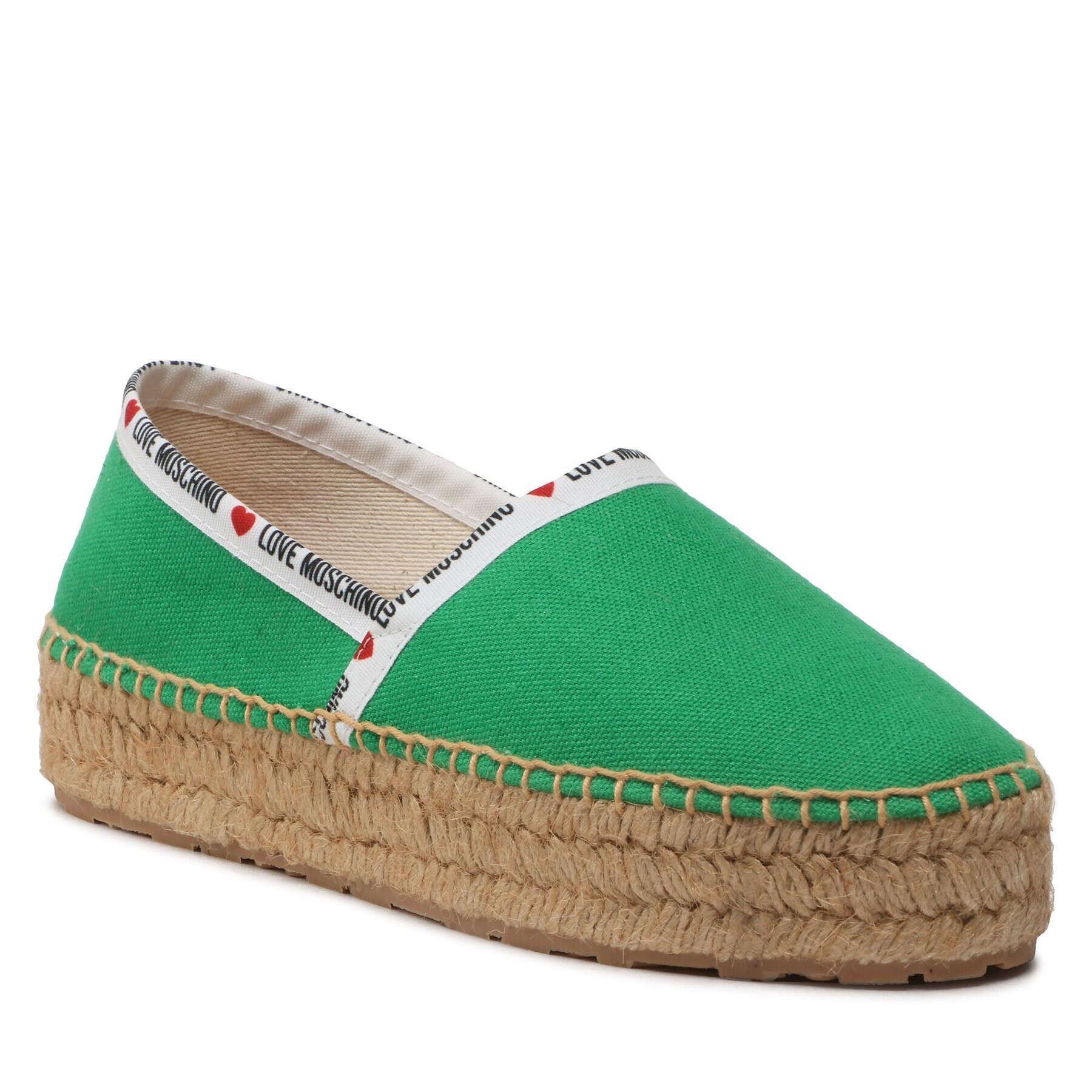 LOVE MOSCHINO Espadrilky JA10323G1GJH0850 Zelená - Pepit.sk