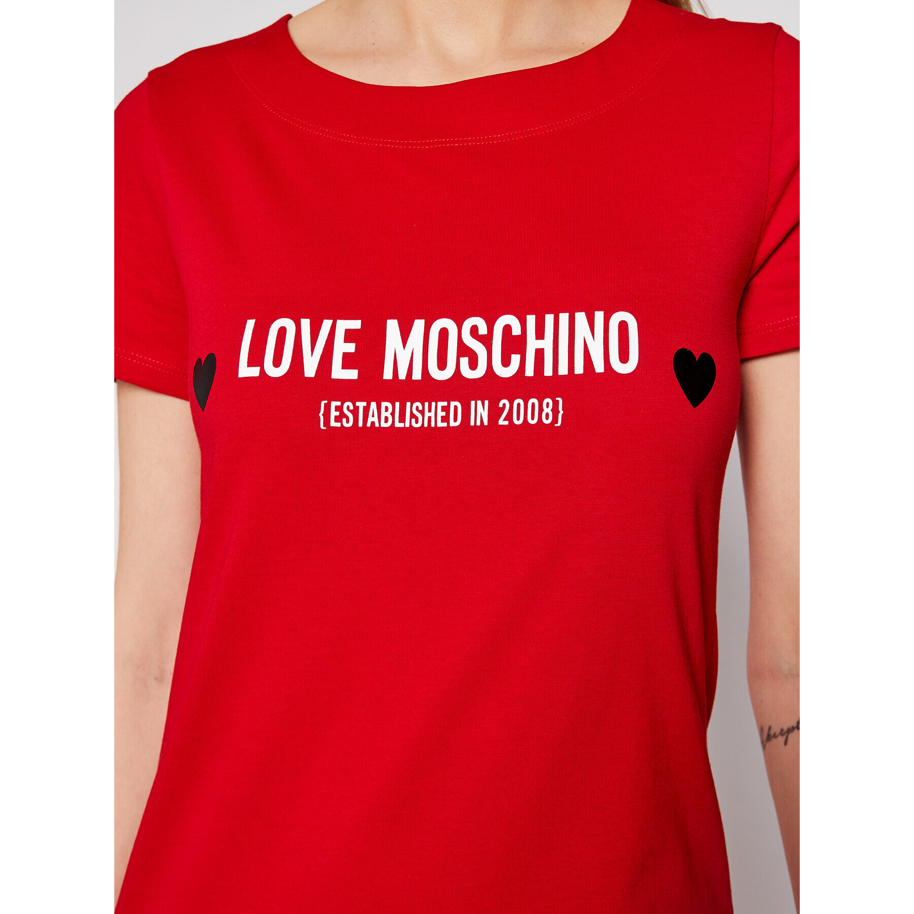 LOVE MOSCHINO Každodenné šaty W592913M 3876 Červená Regular Fit - Pepit.sk