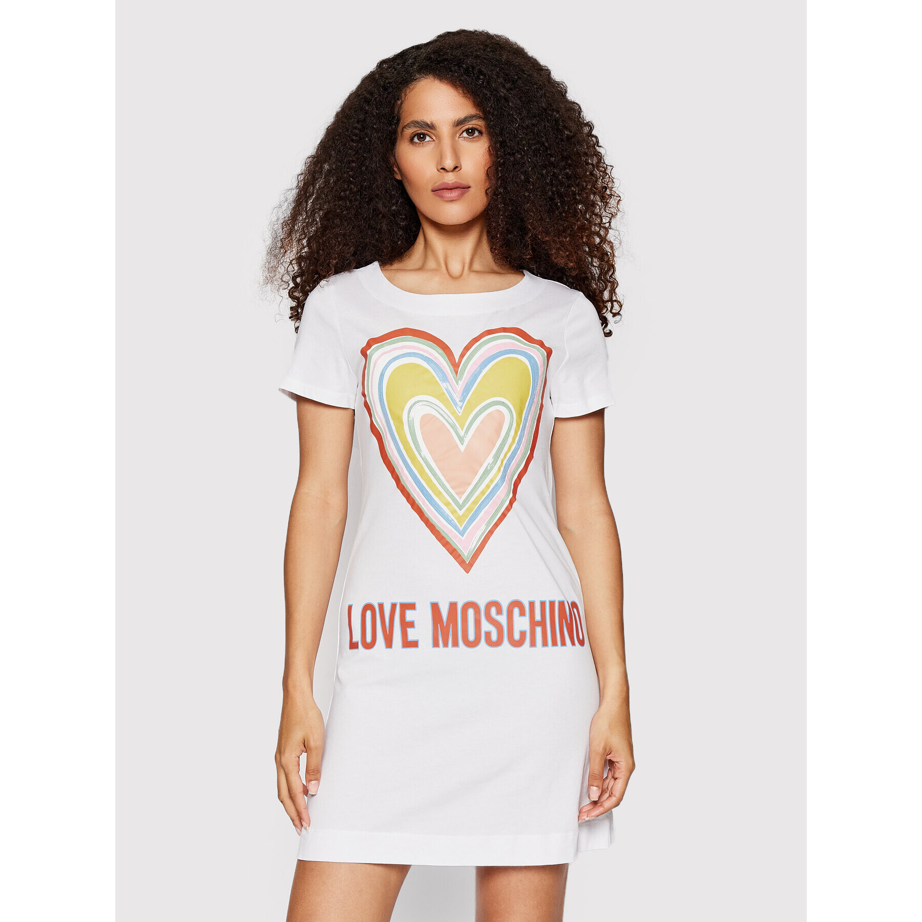 LOVE MOSCHINO Každodenné šaty W592918M 3876 Biela Regular Fit - Pepit.sk