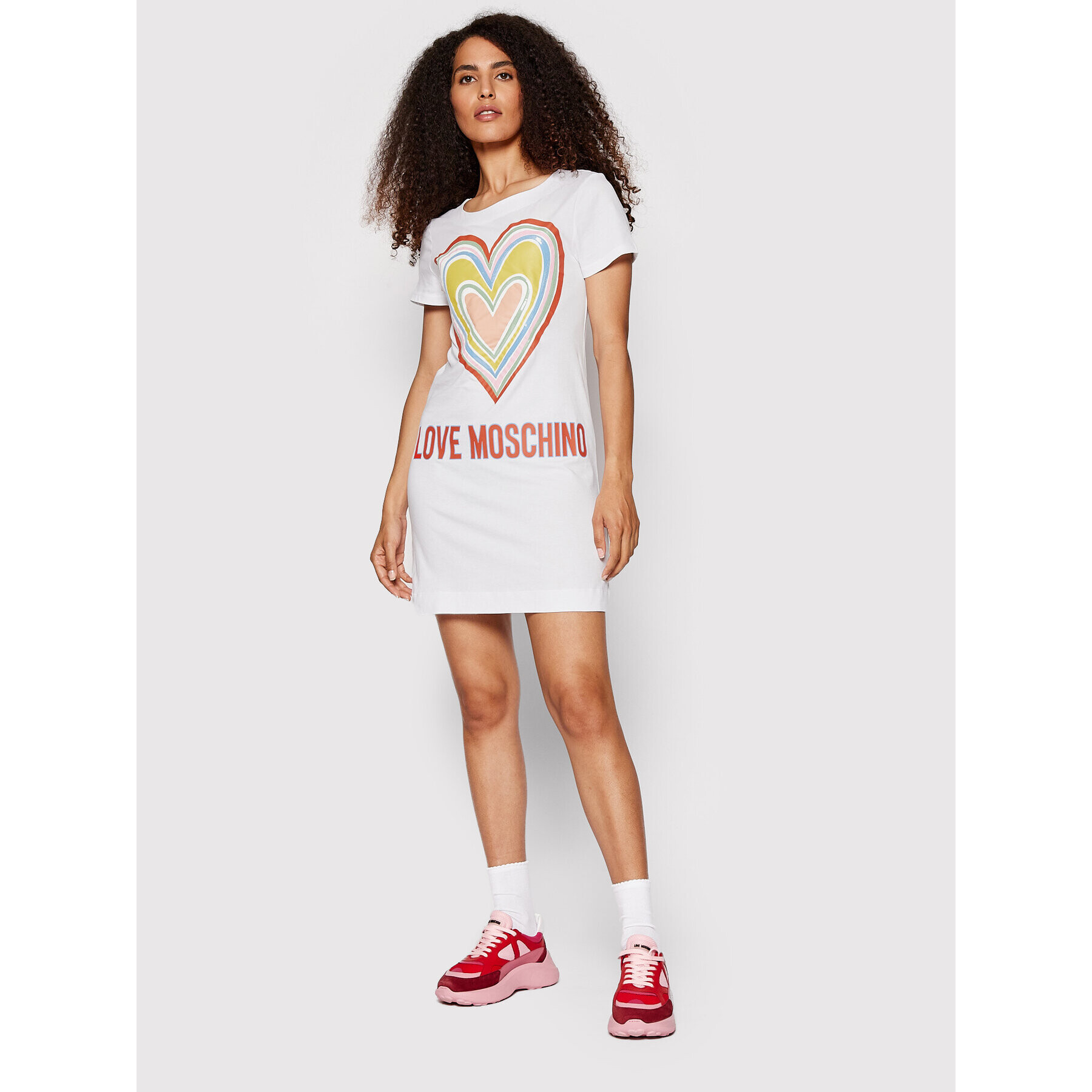 LOVE MOSCHINO Každodenné šaty W592918M 3876 Biela Regular Fit - Pepit.sk