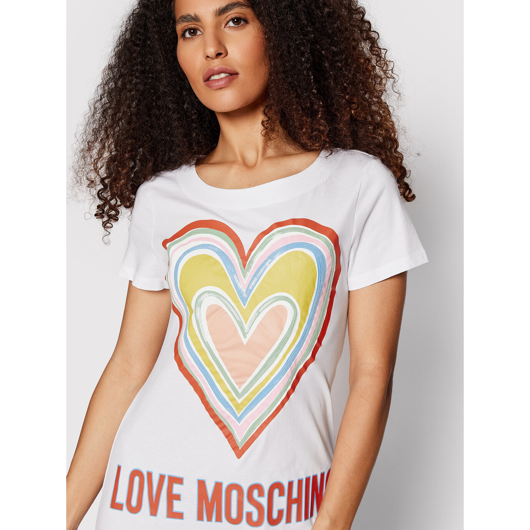 LOVE MOSCHINO Každodenné šaty W592918M 3876 Biela Regular Fit - Pepit.sk