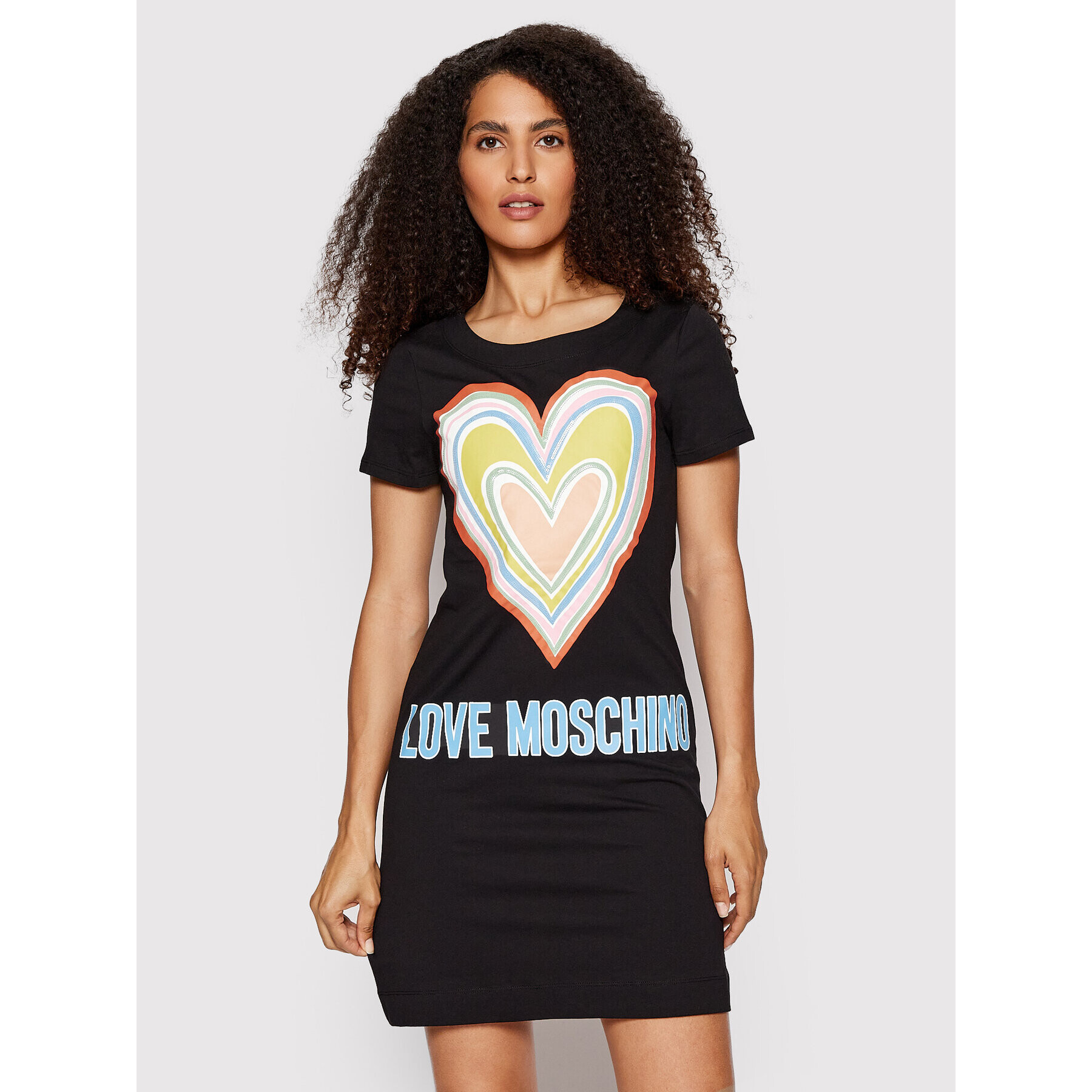 LOVE MOSCHINO Každodenné šaty W592918M 3876 Čierna Regular Fit - Pepit.sk