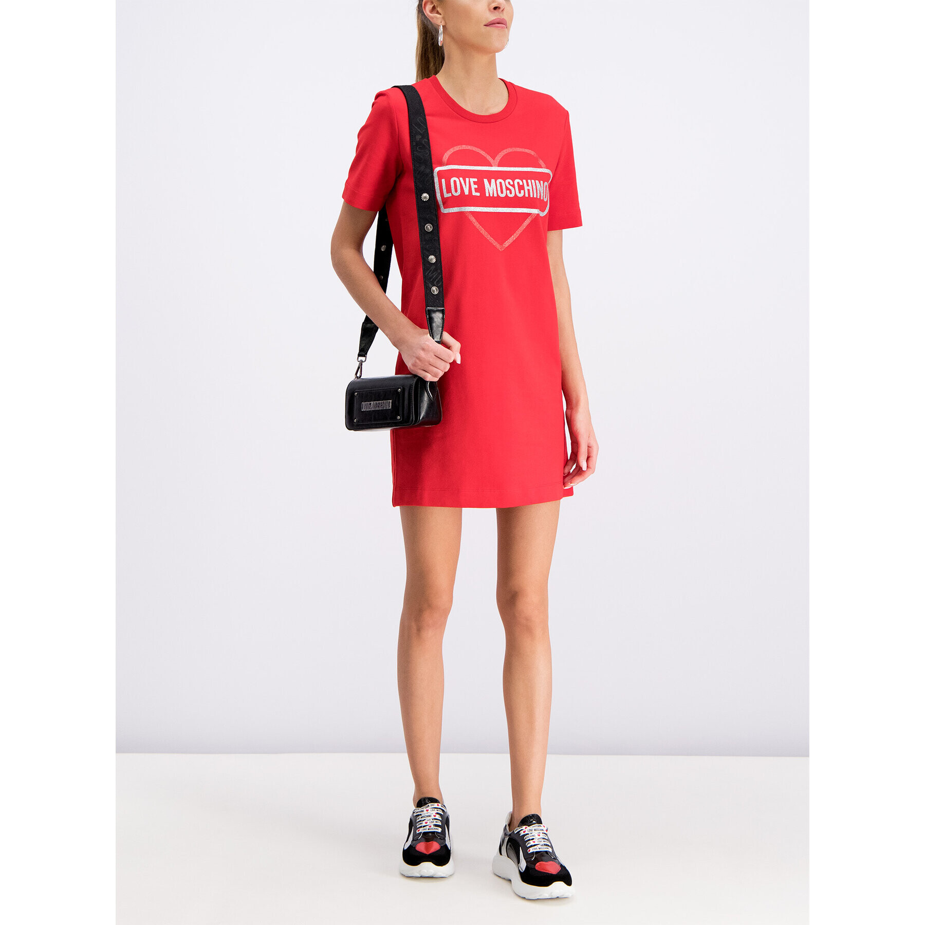 LOVE MOSCHINO Každodenné šaty W5A0206E 2017 Červená Regular Fit - Pepit.sk