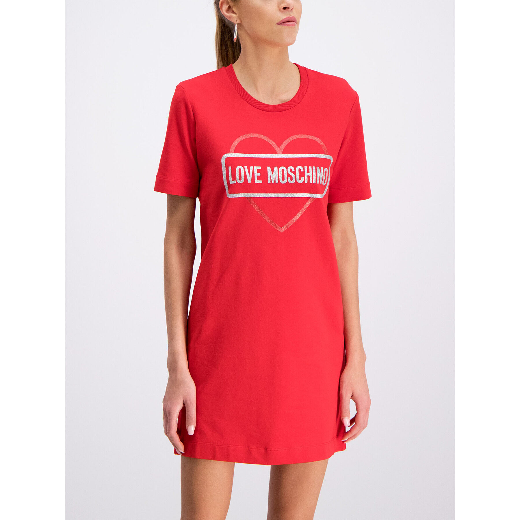 LOVE MOSCHINO Každodenné šaty W5A0206E 2017 Červená Regular Fit - Pepit.sk