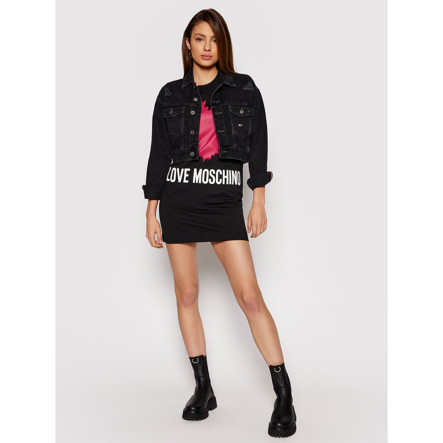 LOVE MOSCHINO Každodenné šaty W5A0221M 3876 Čierna Regular Fit - Pepit.sk