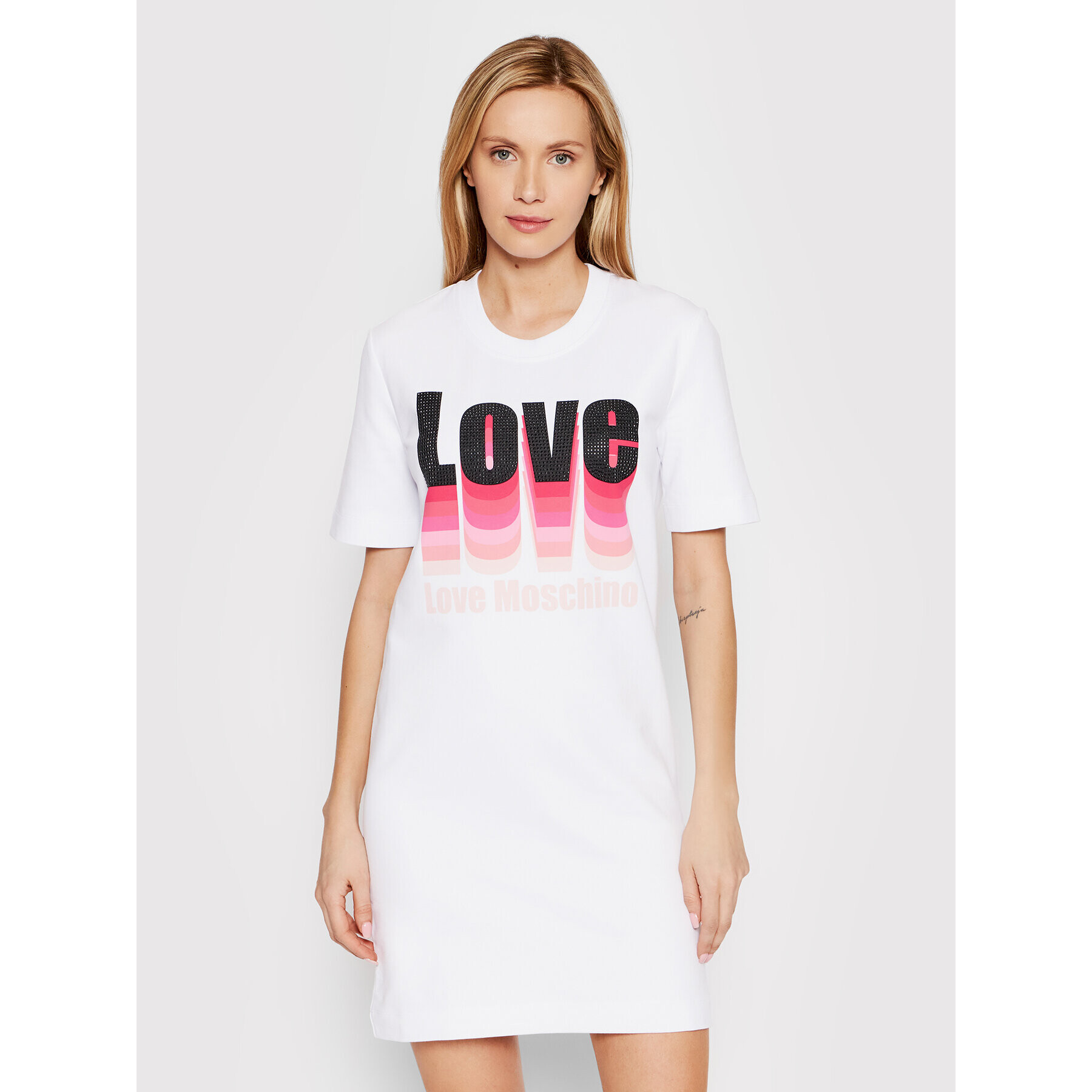 LOVE MOSCHINO Každodenné šaty W5A0225E 2246 Biela Regular Fit - Pepit.sk