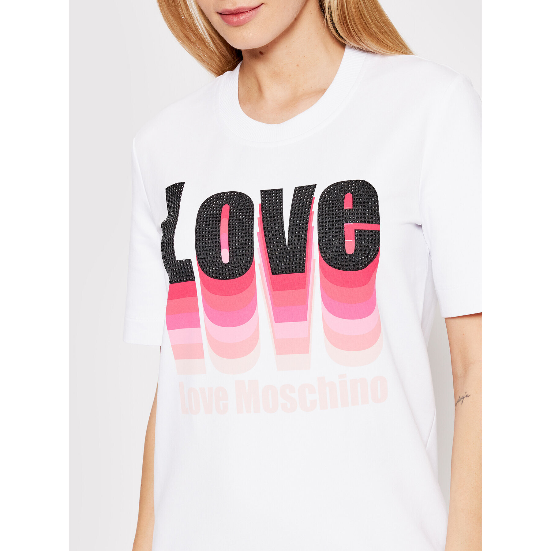 LOVE MOSCHINO Každodenné šaty W5A0225E 2246 Biela Regular Fit - Pepit.sk