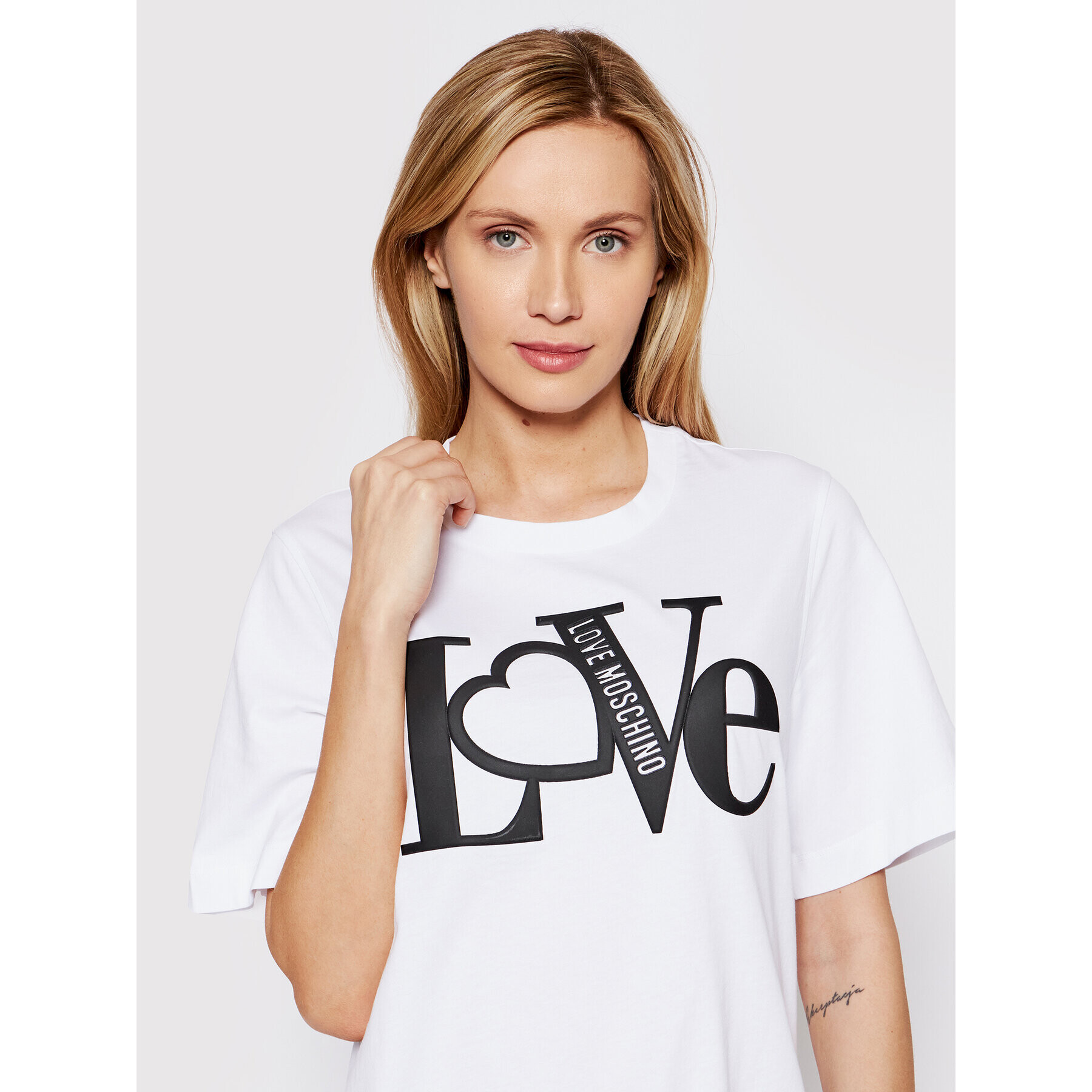 LOVE MOSCHINO Každodenné šaty W5C6001M 3876 Biela Regular Fit - Pepit.sk