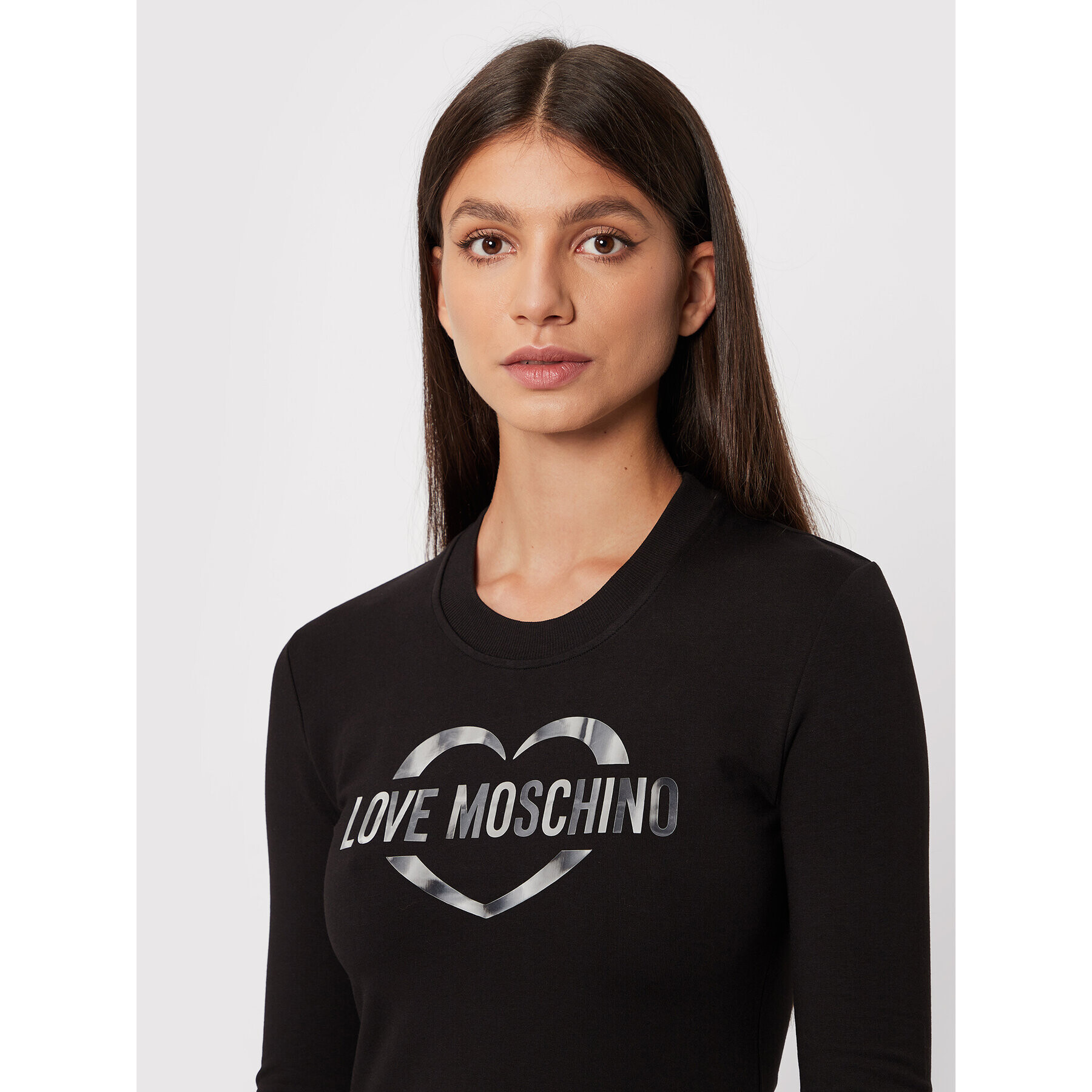 LOVE MOSCHINO Každodenné šaty W5C9101E 2374 Čierna Regular Fit - Pepit.sk