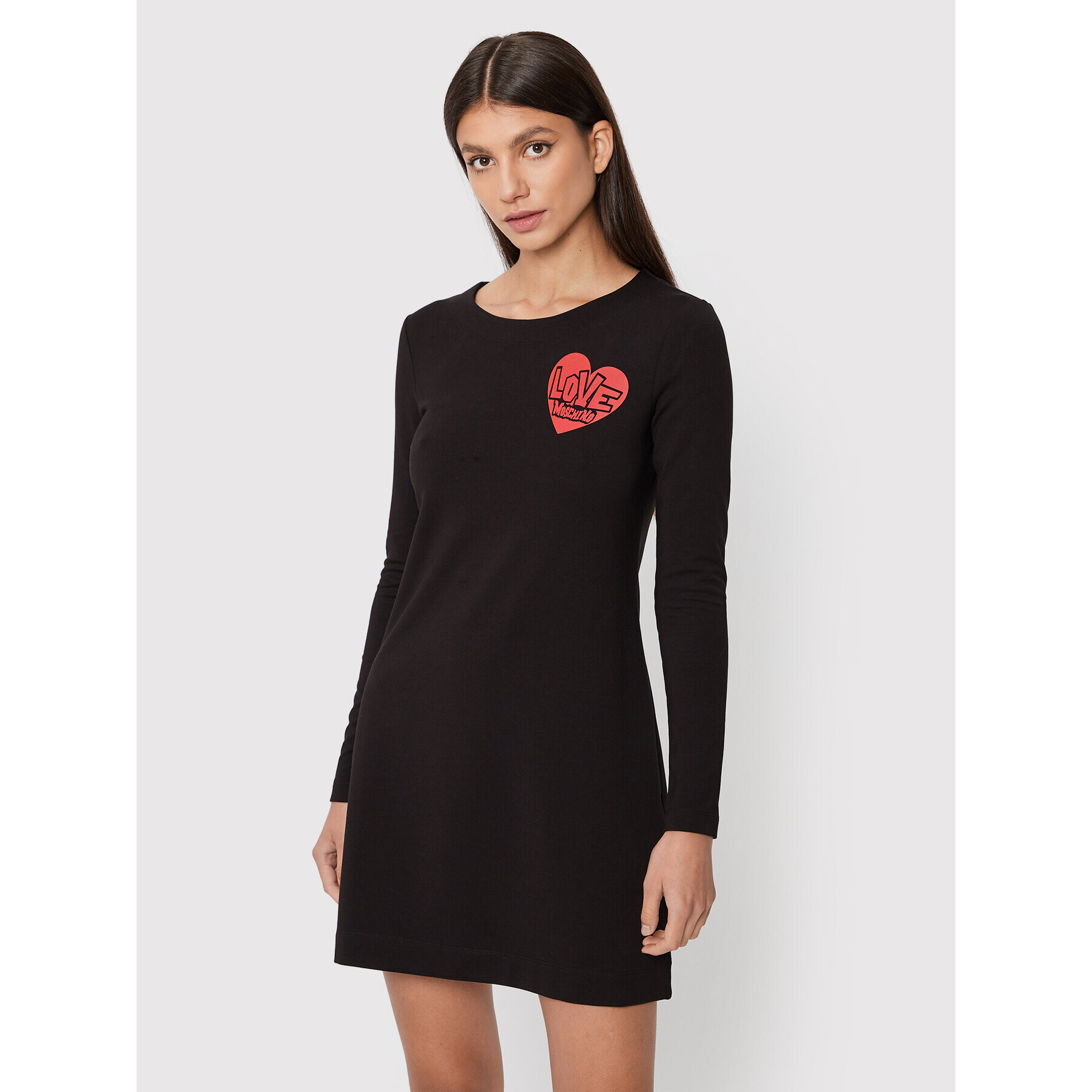 LOVE MOSCHINO Každodenné šaty W5C9201E 2374 Čierna Regular Fit - Pepit.sk