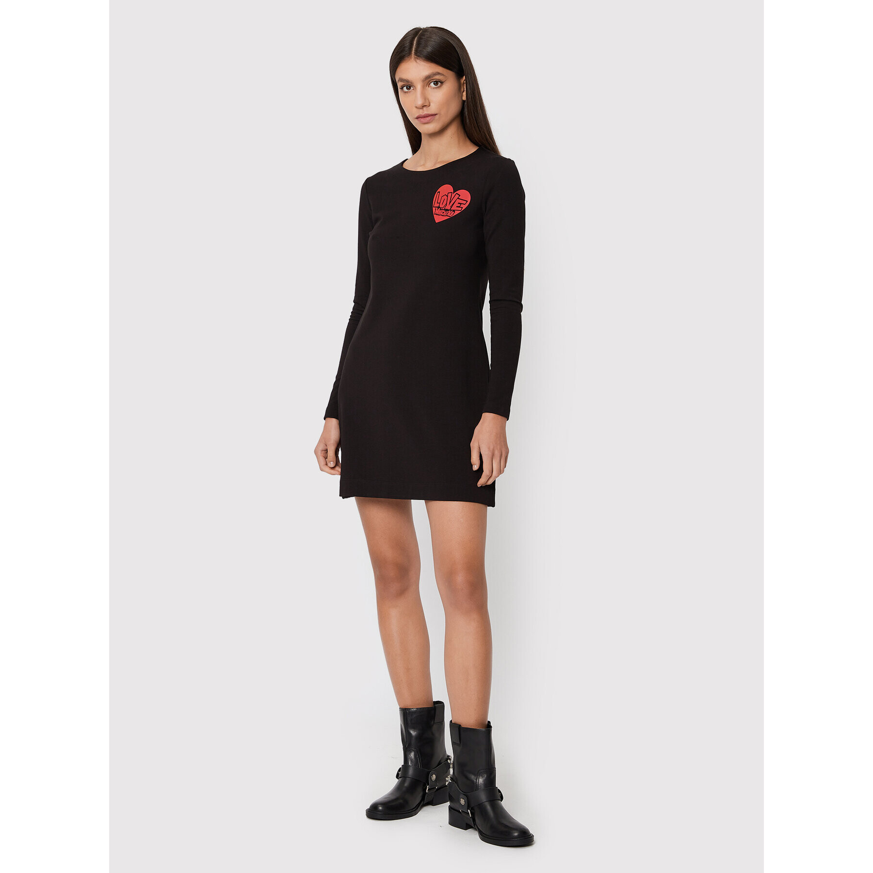 LOVE MOSCHINO Každodenné šaty W5C9201E 2374 Čierna Regular Fit - Pepit.sk