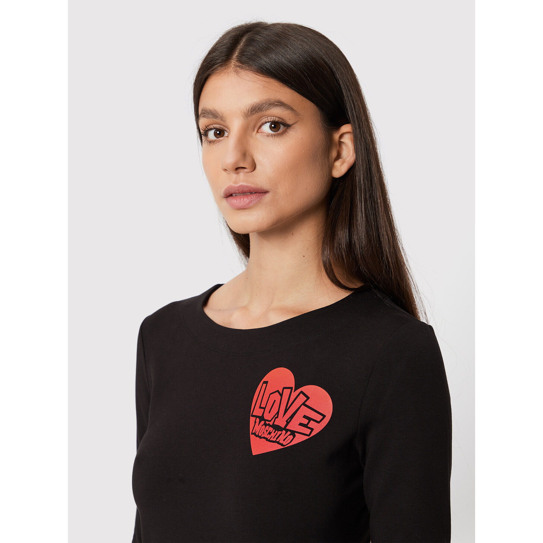 LOVE MOSCHINO Každodenné šaty W5C9201E 2374 Čierna Regular Fit - Pepit.sk