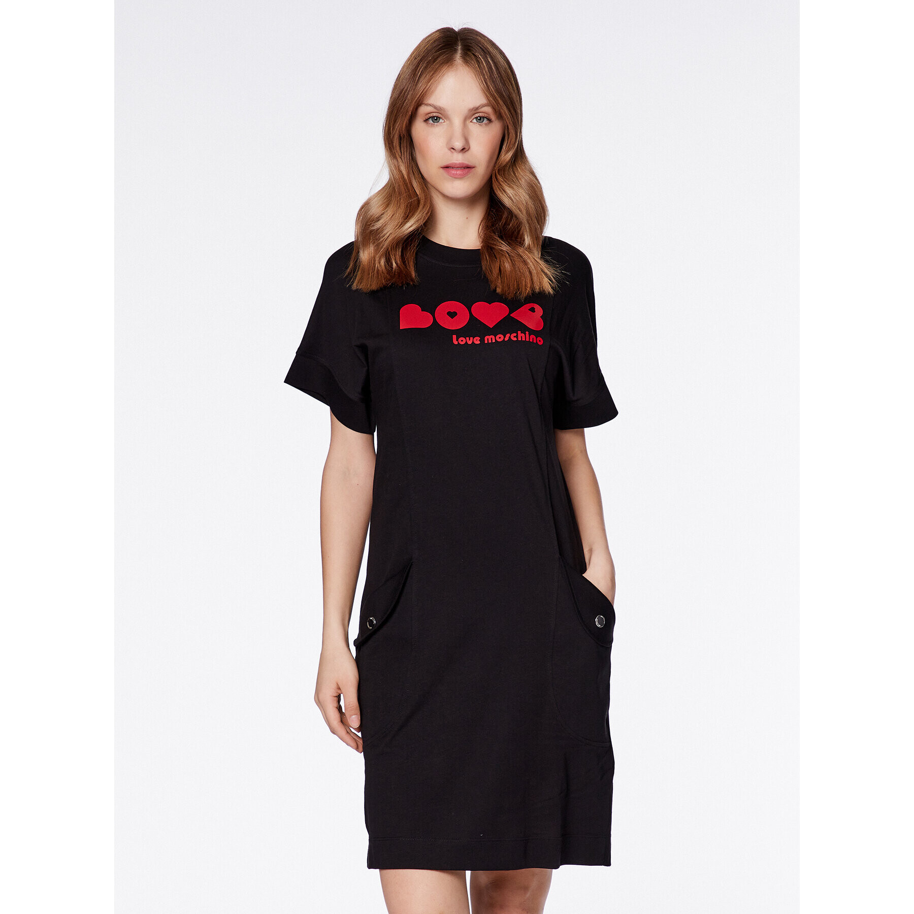 LOVE MOSCHINO Každodenné šaty W5D1601M 3876 Čierna Regular Fit - Pepit.sk