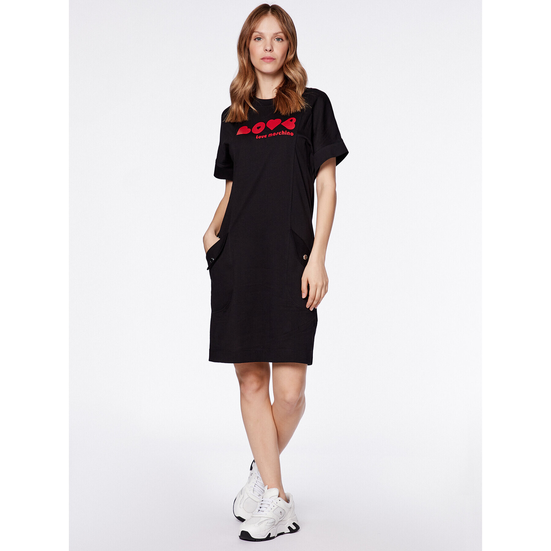 LOVE MOSCHINO Každodenné šaty W5D1601M 3876 Čierna Regular Fit - Pepit.sk