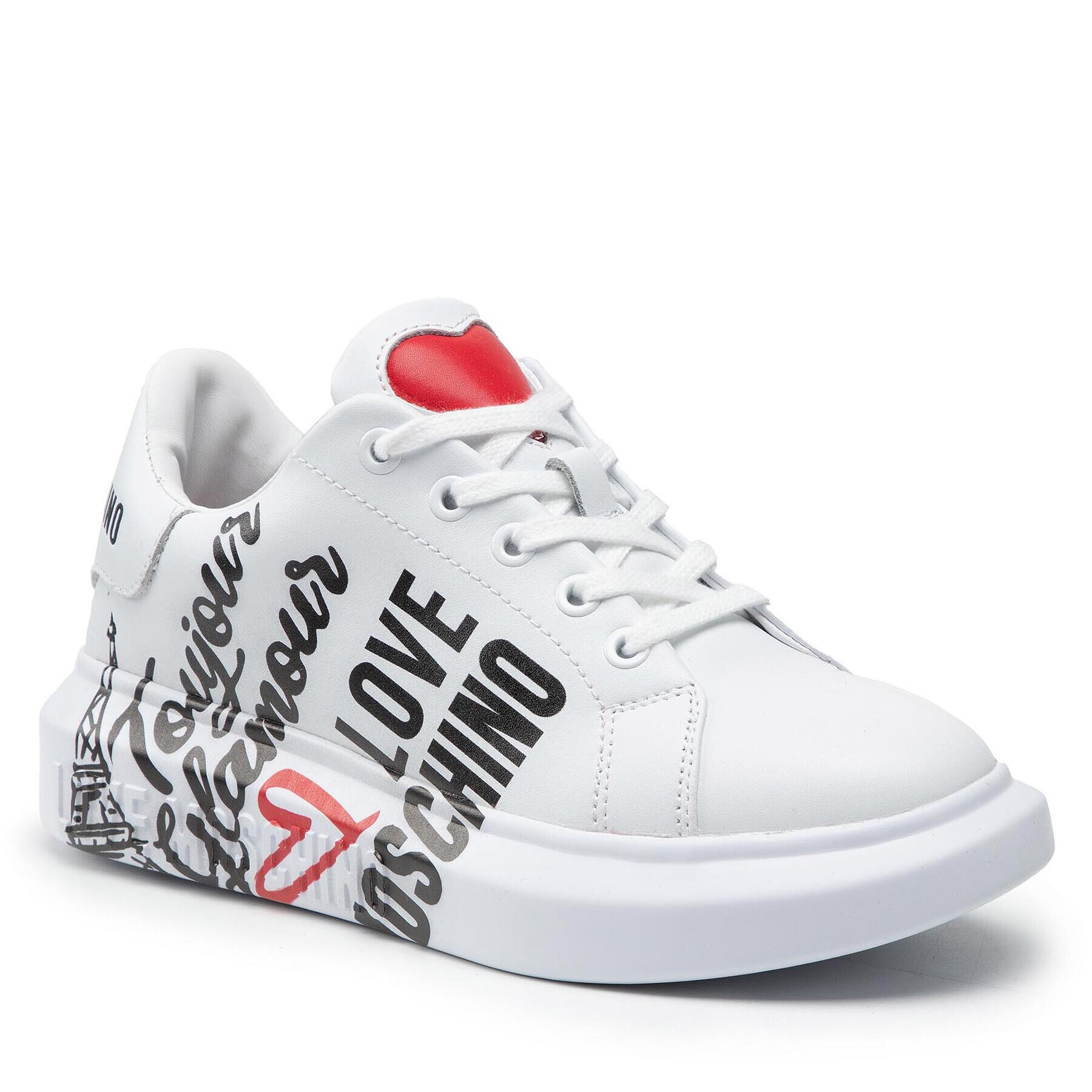 LOVE MOSCHINO Sneakersy JA15154G1DIAX100 Biela - Pepit.sk