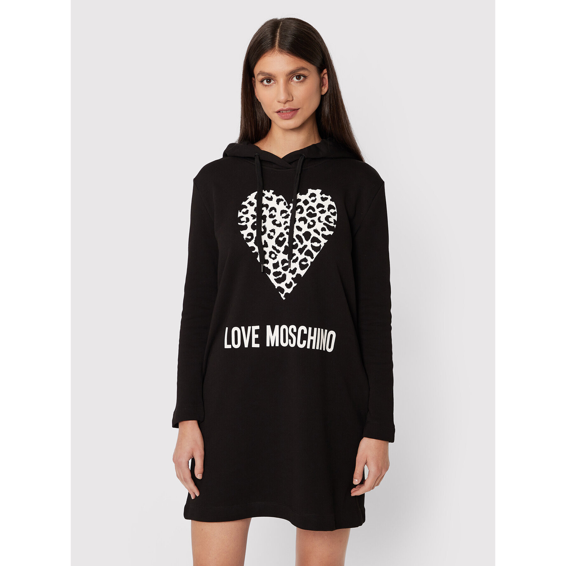 LOVE MOSCHINO Úpletové šaty W5B1905M 4055 Čierna Regular Fit - Pepit.sk