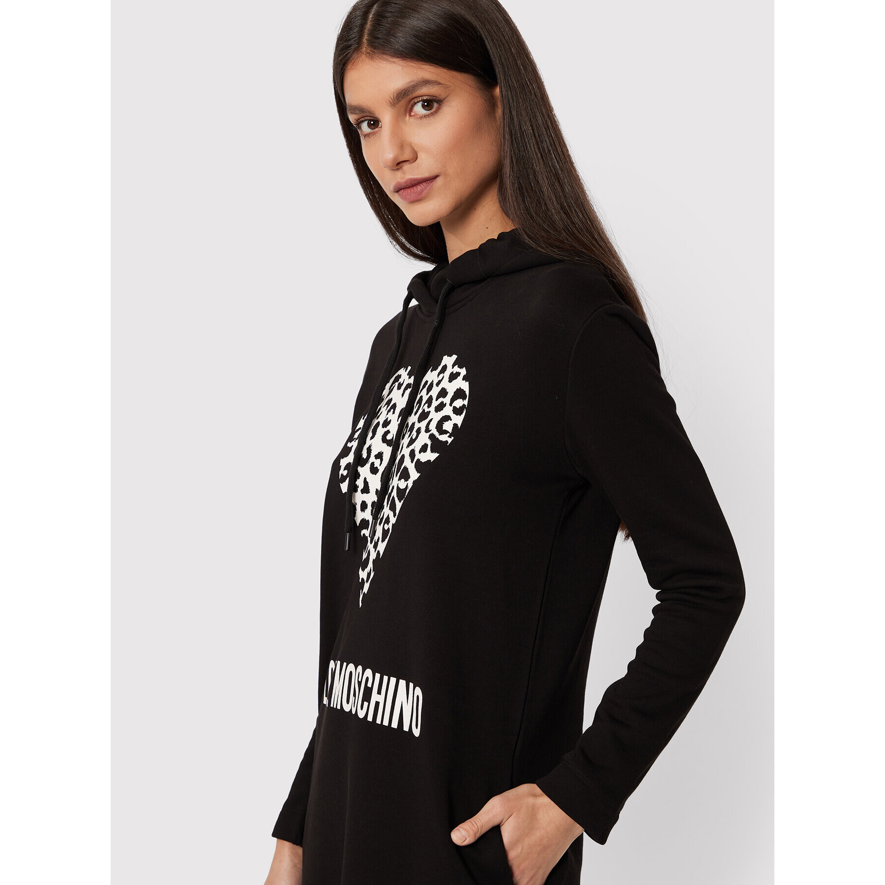 LOVE MOSCHINO Úpletové šaty W5B1905M 4055 Čierna Regular Fit - Pepit.sk