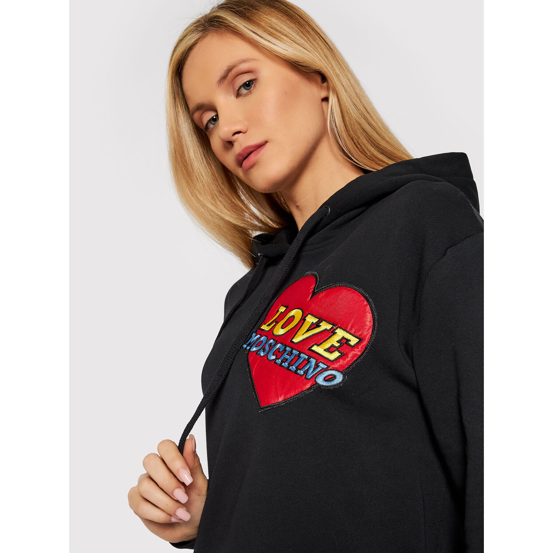 LOVE MOSCHINO Úpletové šaty W5B2480M 4055 Čierna Regular Fit - Pepit.sk