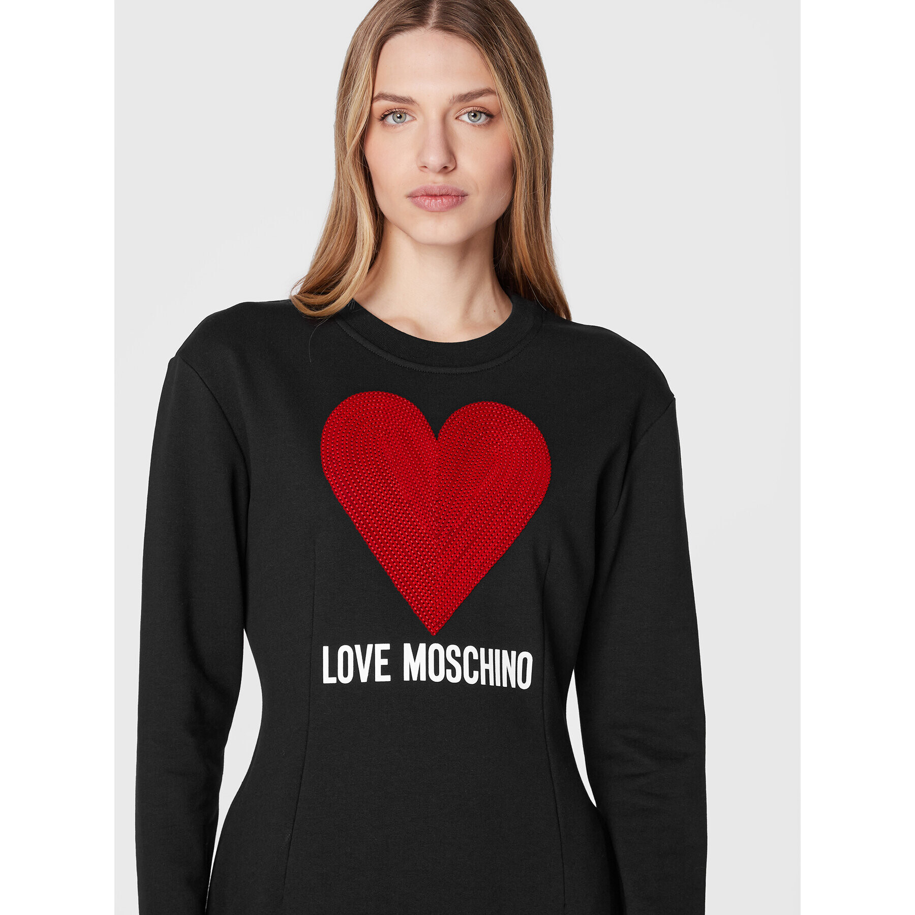 LOVE MOSCHINO Úpletové šaty WD0501E 2388 Čierna Regular Fit - Pepit.sk