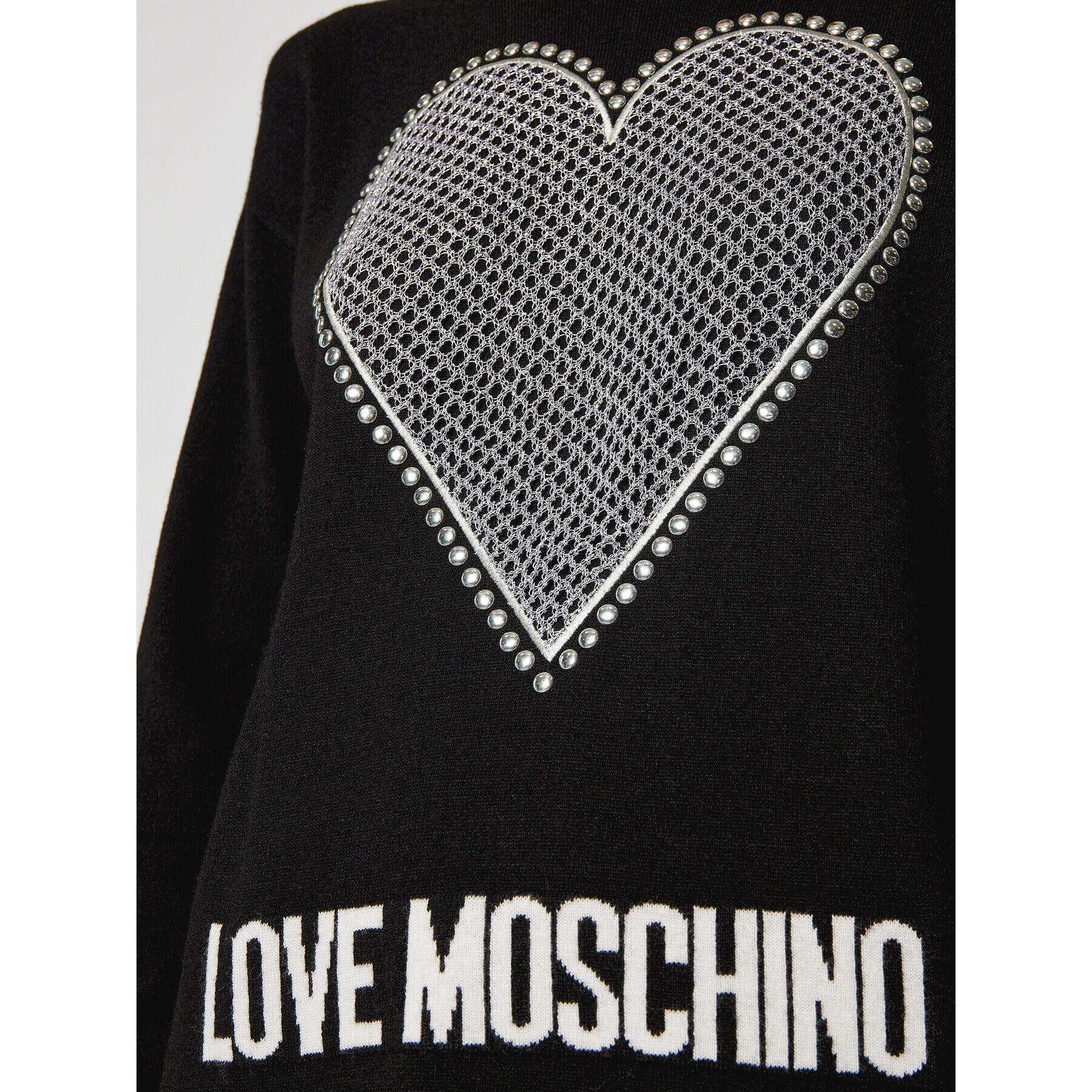 LOVE MOSCHINO Úpletové šaty WS37R11X 1264 Čierna Regular Fit - Pepit.sk