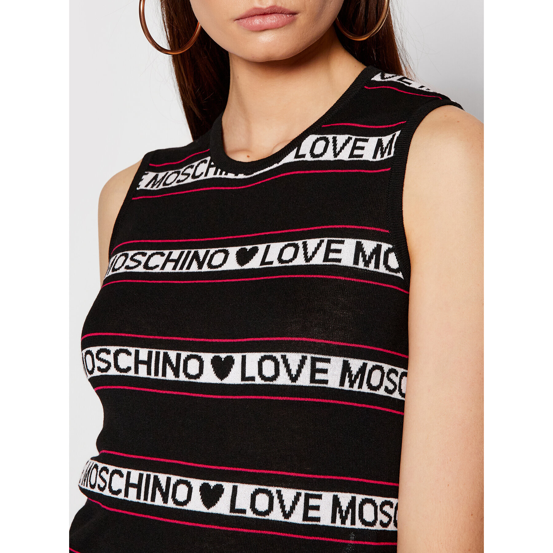 LOVE MOSCHINO Úpletové šaty WS52R10X 1422 Čierna Regular Fit - Pepit.sk