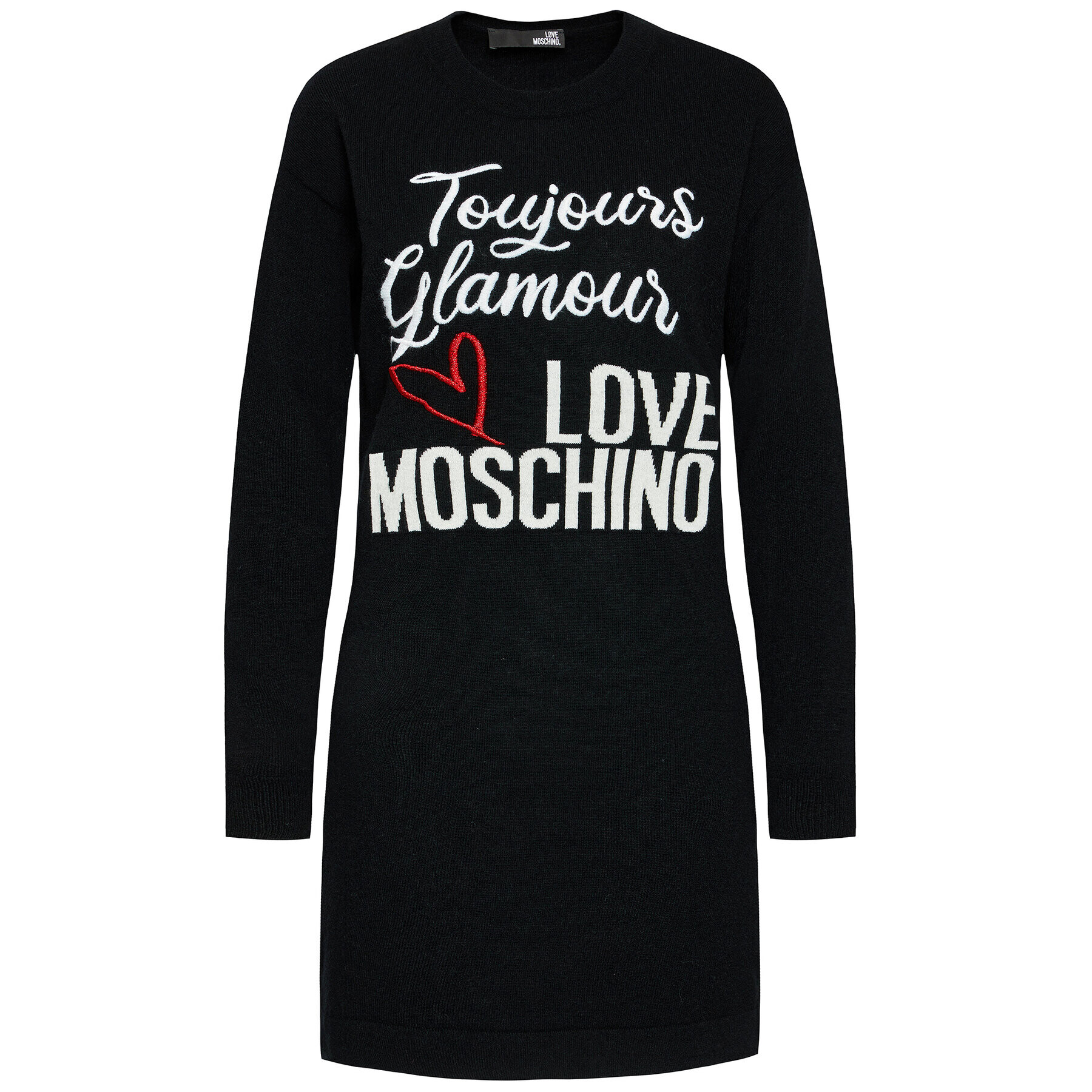 LOVE MOSCHINO Úpletové šaty WS57R11X 1434 Čierna Regular Fit - Pepit.sk