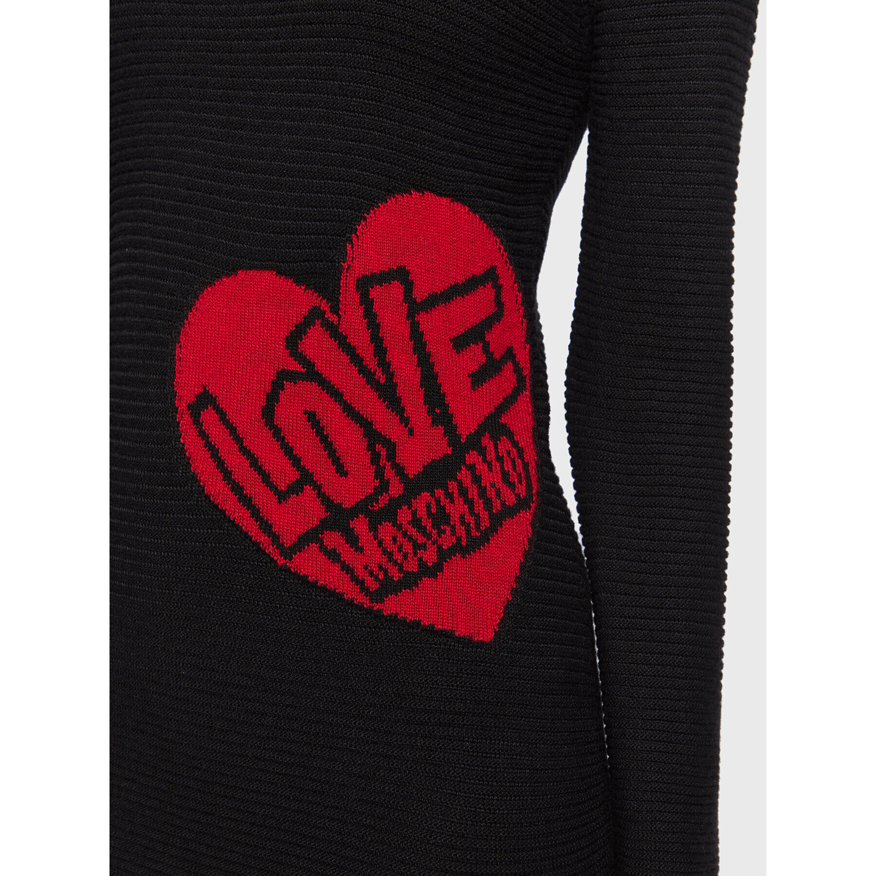 LOVE MOSCHINO Úpletové šaty WSE0810X A125 Čierna Regular Fit - Pepit.sk