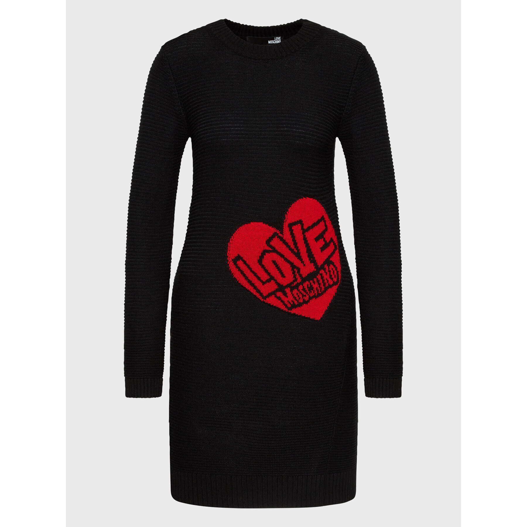 LOVE MOSCHINO Úpletové šaty WSE0810X A125 Čierna Regular Fit - Pepit.sk