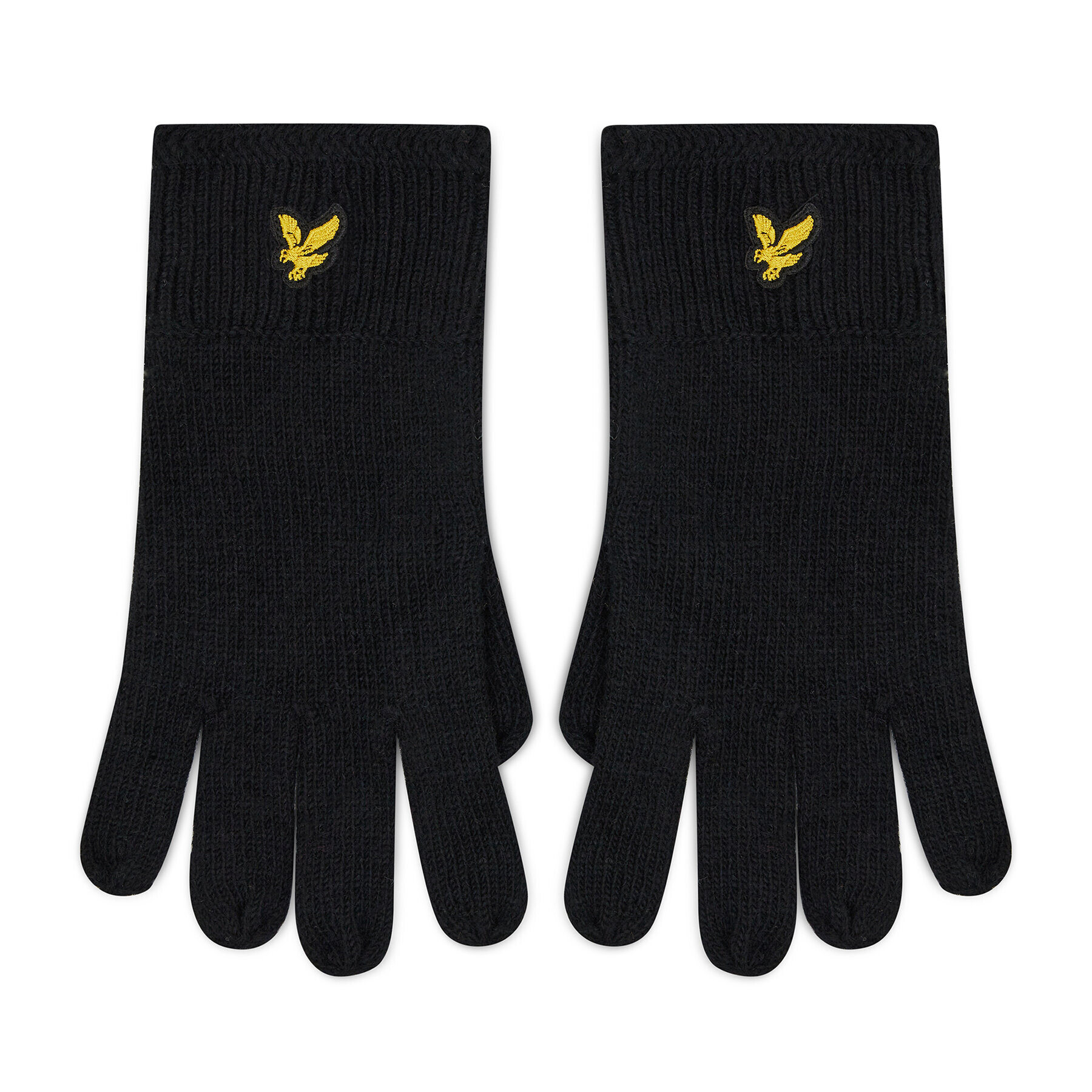 Lyle & Scott Pánske rukavice Racked Rib Gloves GL304CL Čierna - Pepit.sk