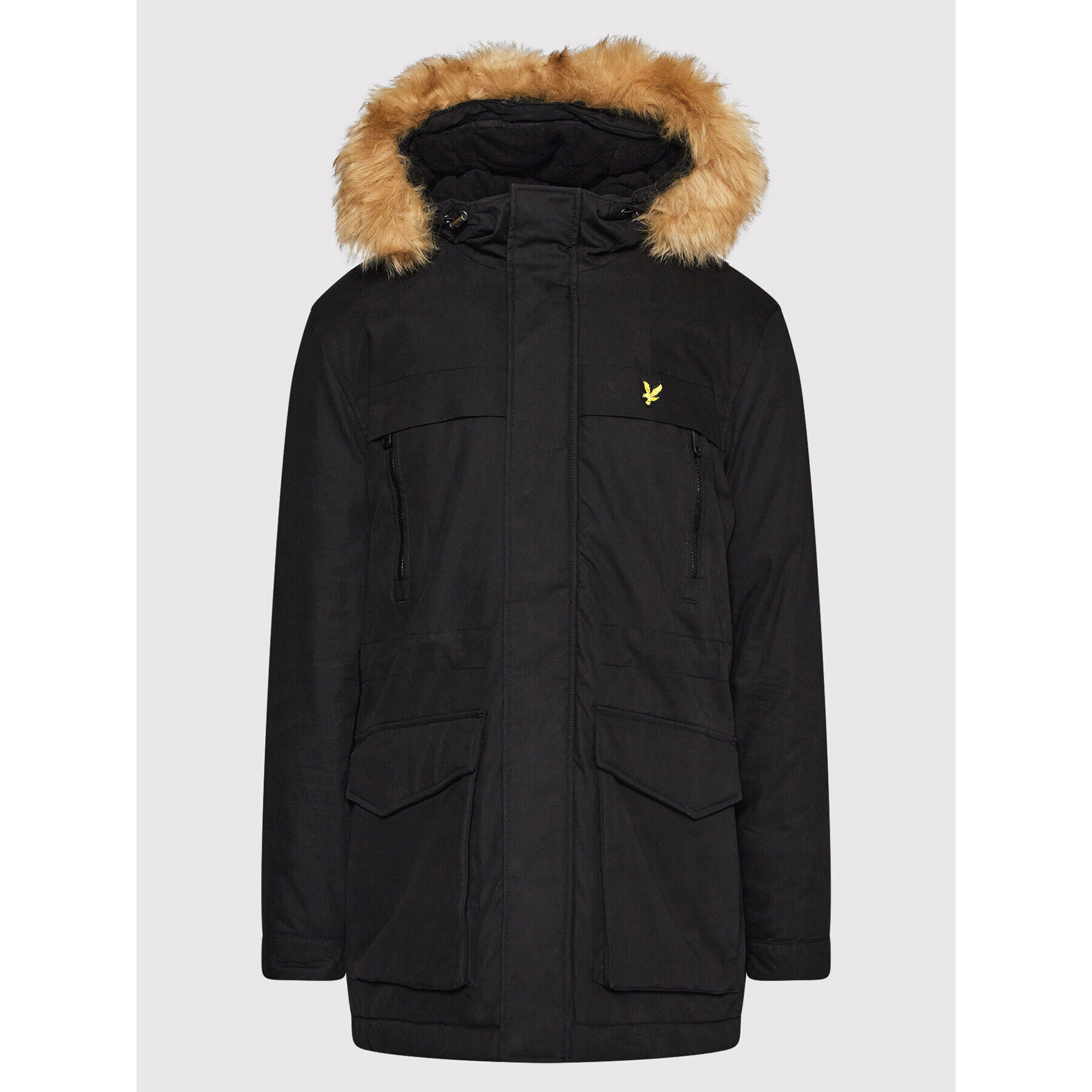 Lyle & Scott Parka Winter Weight Micro Fleece JK1536V Čierna Regular Fit - Pepit.sk