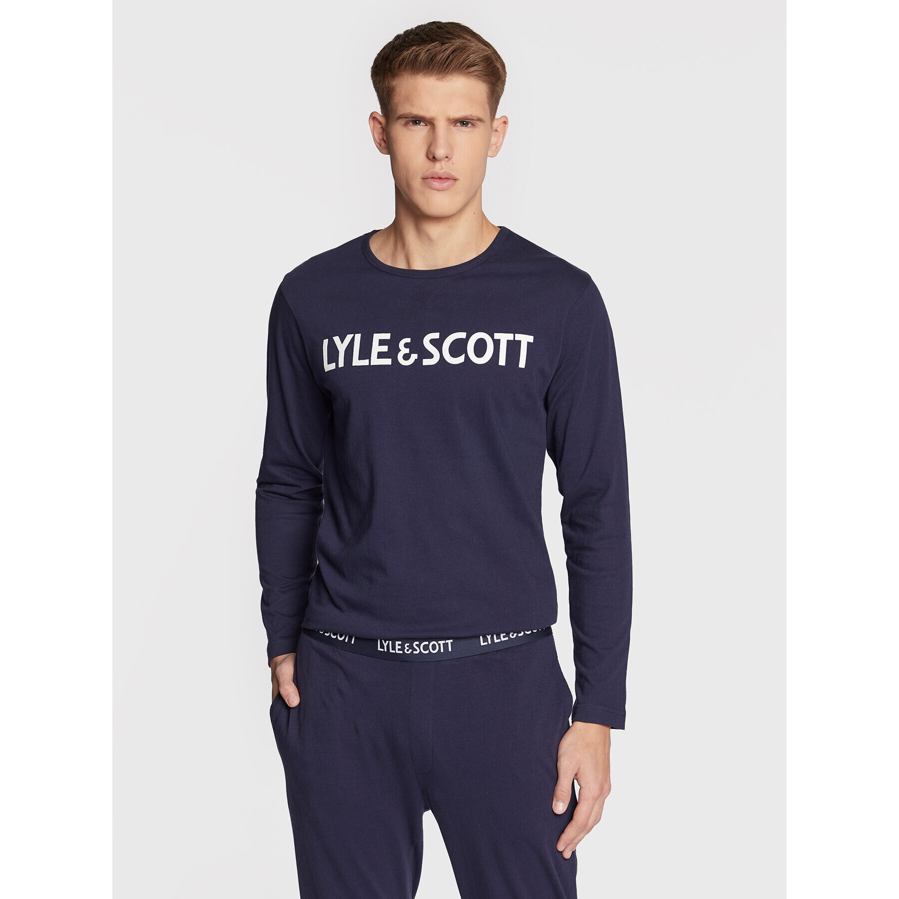 Lyle & Scott Pyžamo Franklin LS-LSET-950-3322 Tmavomodrá Regular Fit - Pepit.sk