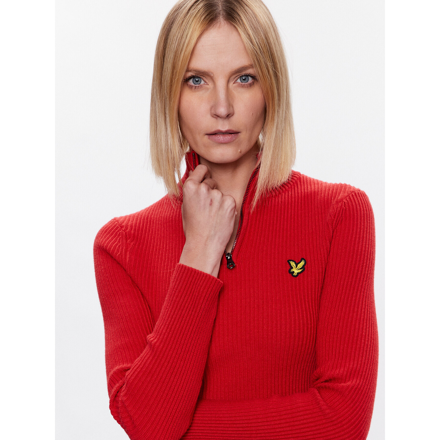 Lyle & Scott Sveter KNW1801V Červená Regular Fit - Pepit.sk