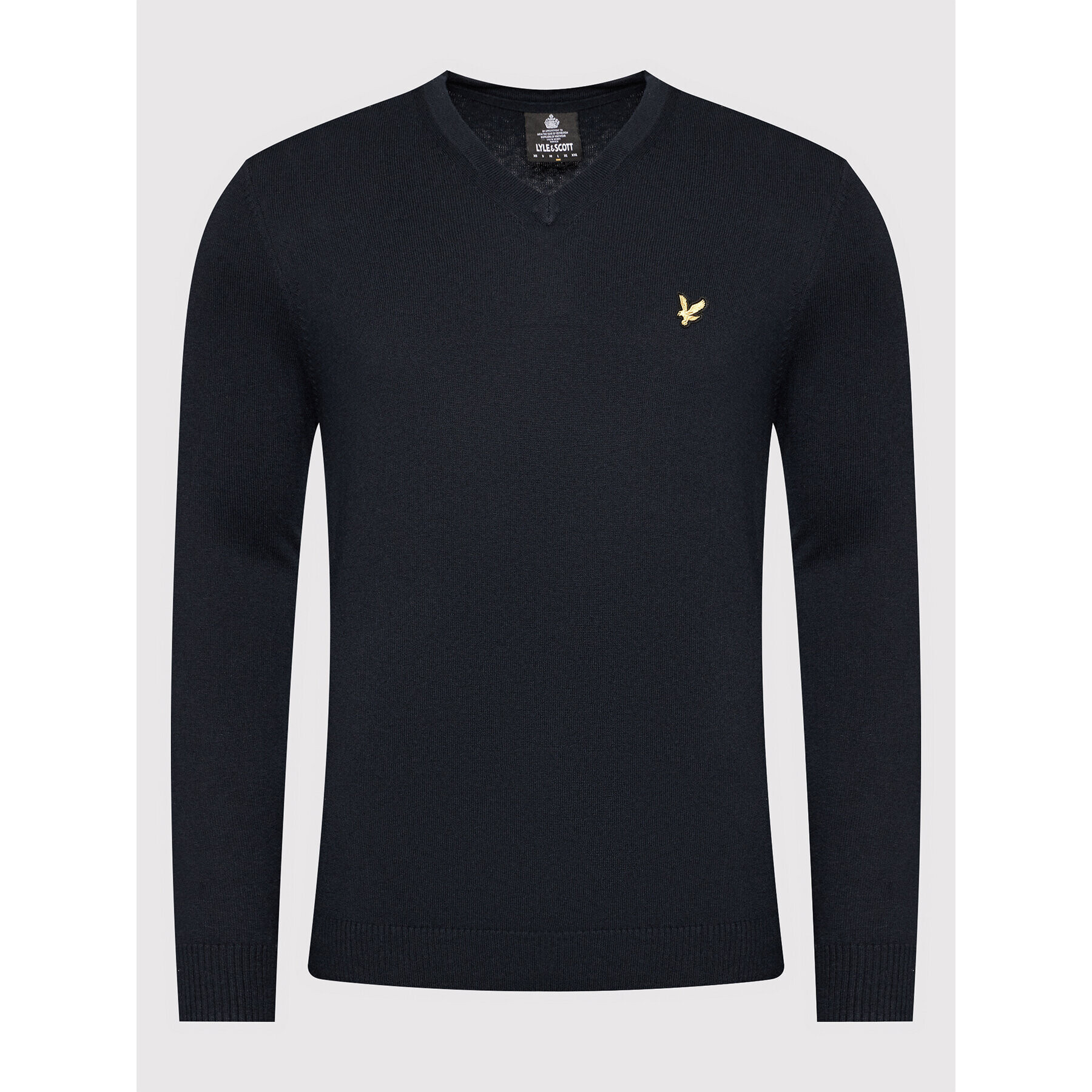 Lyle & Scott Sveter V Neck KN401VC Tmavomodrá Slim Fit - Pepit.sk