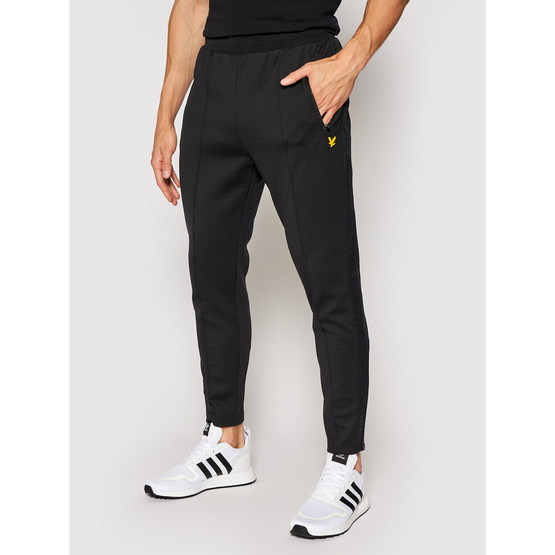 Lyle & Scott Teplákové nohavice Side Tape Trackies TR1485SP Čierna Regular Fit - Pepit.sk