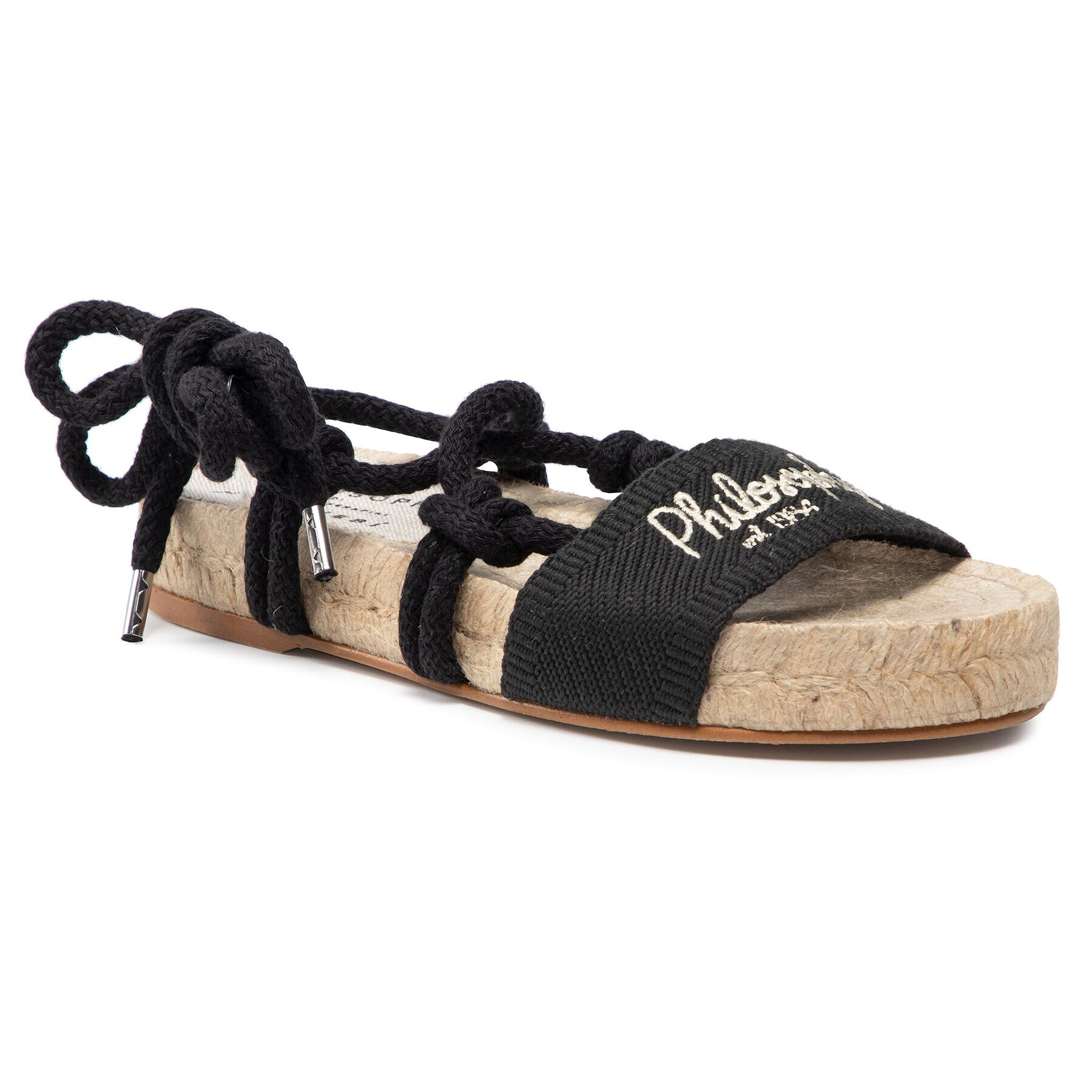 Manebi Espadrilky by Philosophy Di Lorenzo Serafini 41A6302 8207 0555 Čierna - Pepit.sk