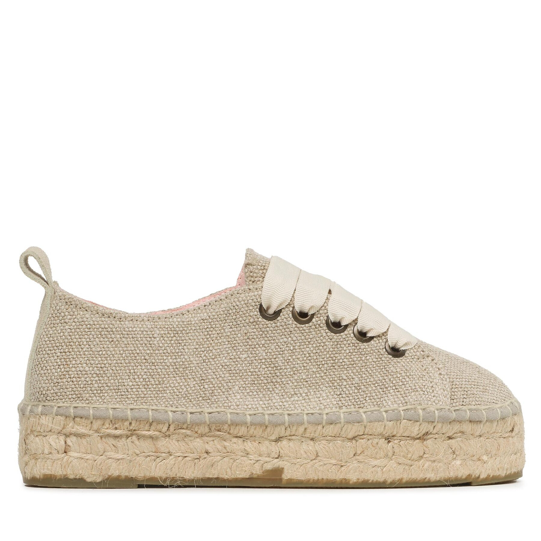 Manebi Espadrilky Lace-Up Espadrilles O 7.1 E0 Béžová - Pepit.sk