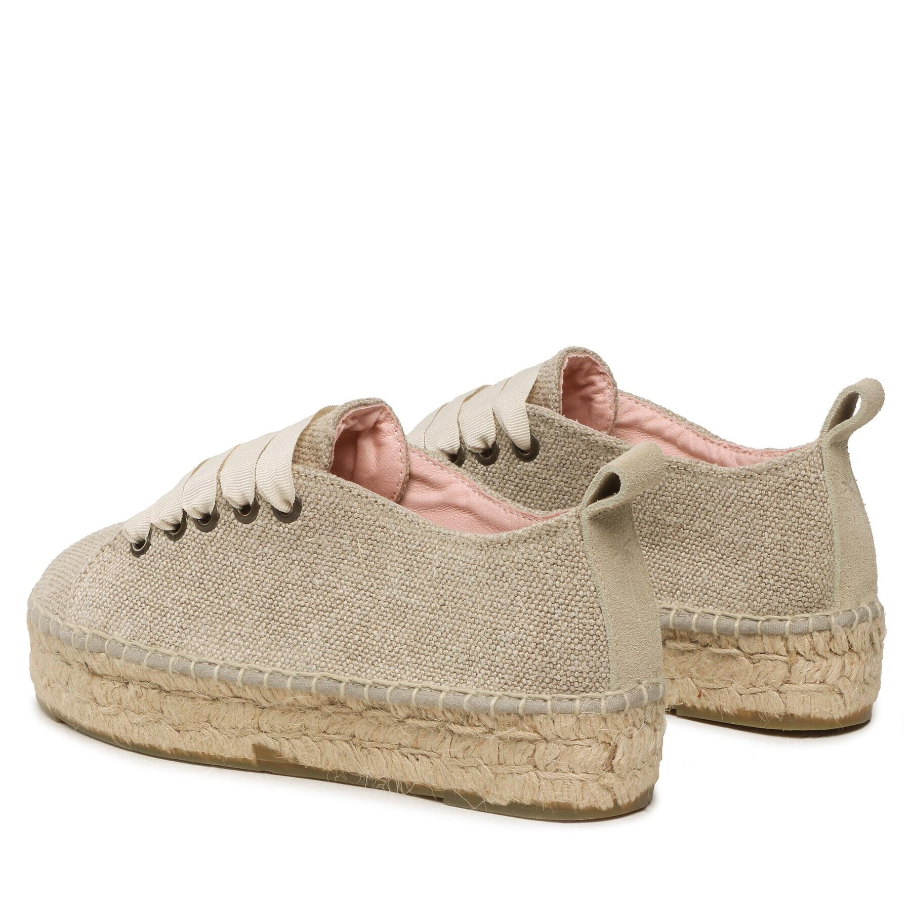 Manebi Espadrilky Lace-Up Espadrilles O 7.1 E0 Béžová - Pepit.sk