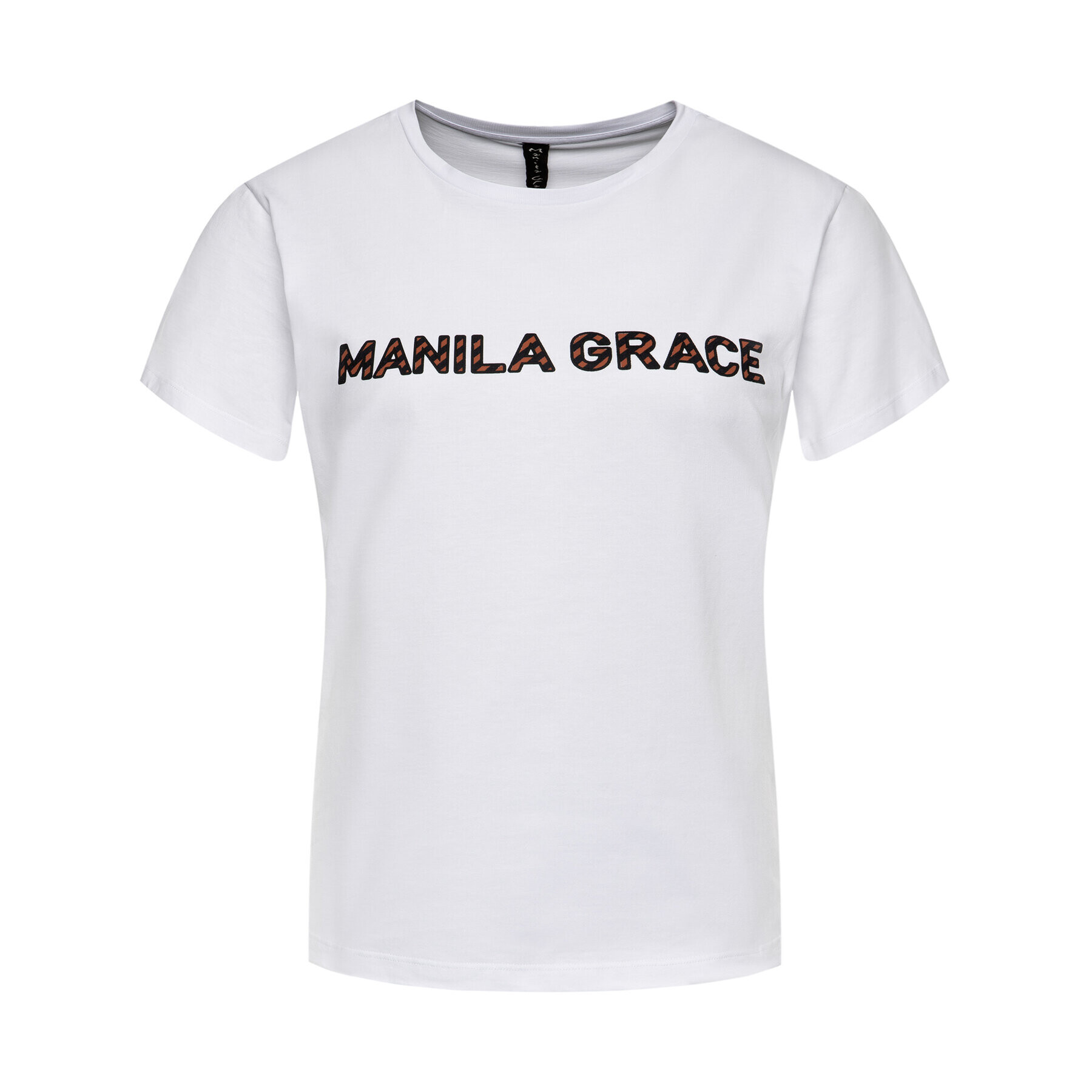 Manila Grace Tričko T169CU Biela Regular Fit - Pepit.sk