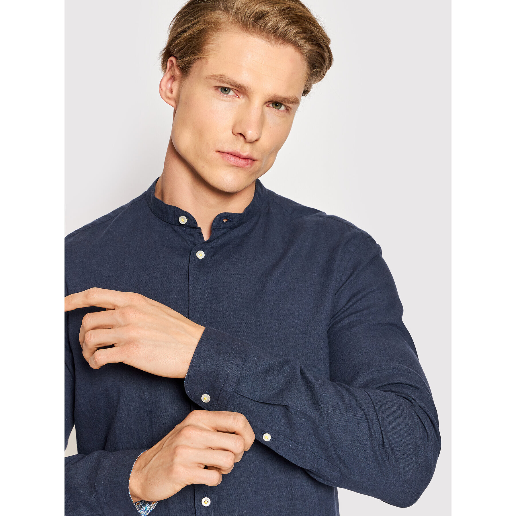 Manuel Ritz Košeľa 3232E604L 223282 Tmavomodrá Slim Fit - Pepit.sk