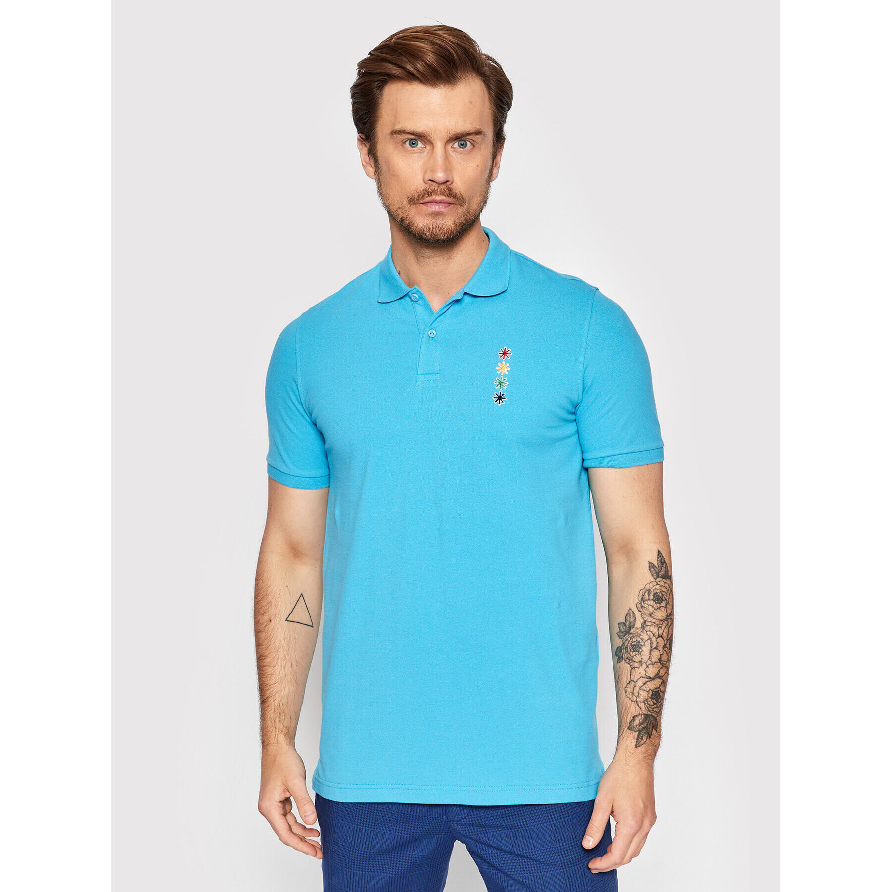 Manuel Ritz Polokošeľa 3232M576 223342 Modrá Slim Fit - Pepit.sk