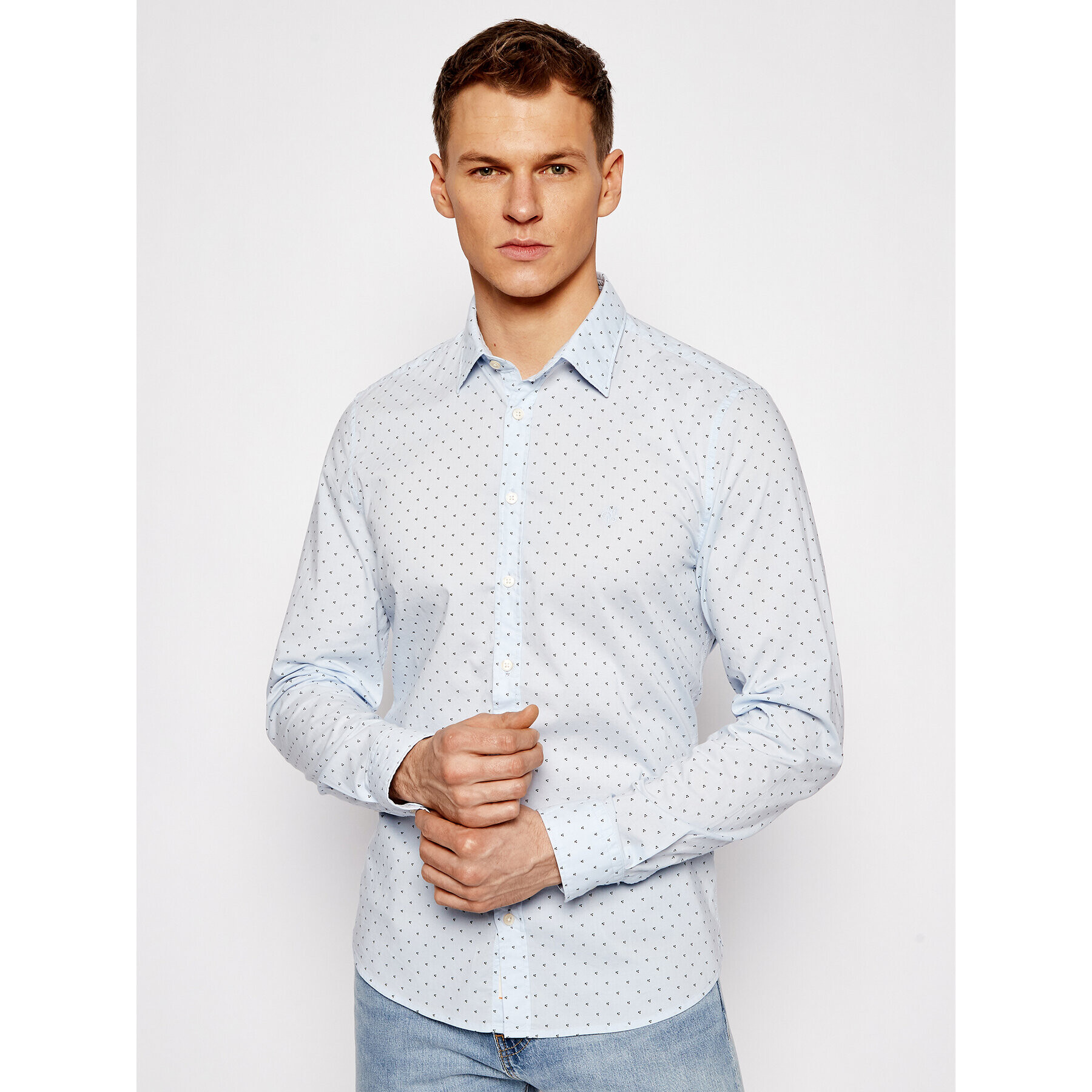 Marc O'Polo Košeľa 122 7275 42216 Modrá Shaped Fit - Pepit.sk