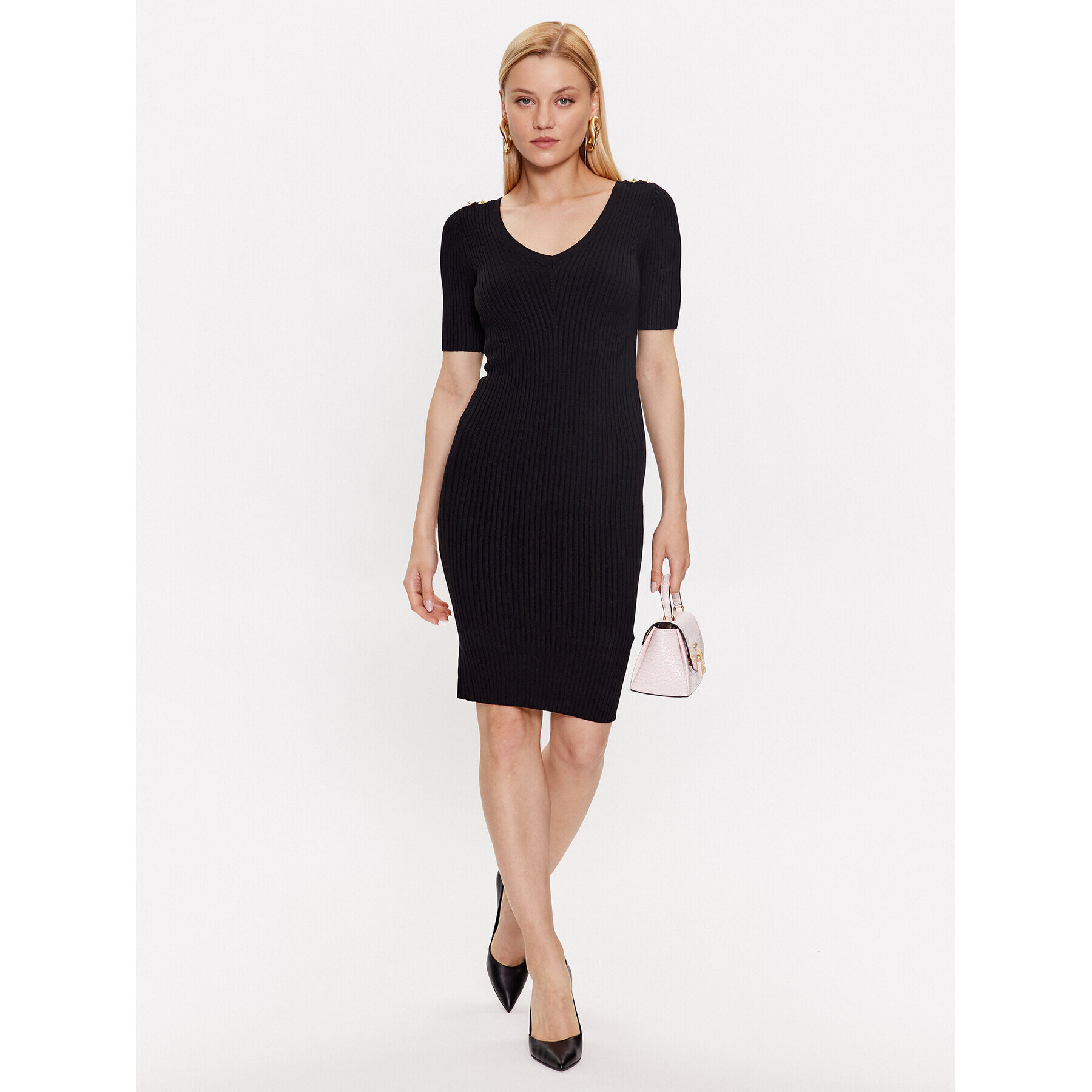 Marciano Guess Každodenné šaty 3YGK01 5613Z Čierna Bodycon Fit - Pepit.sk