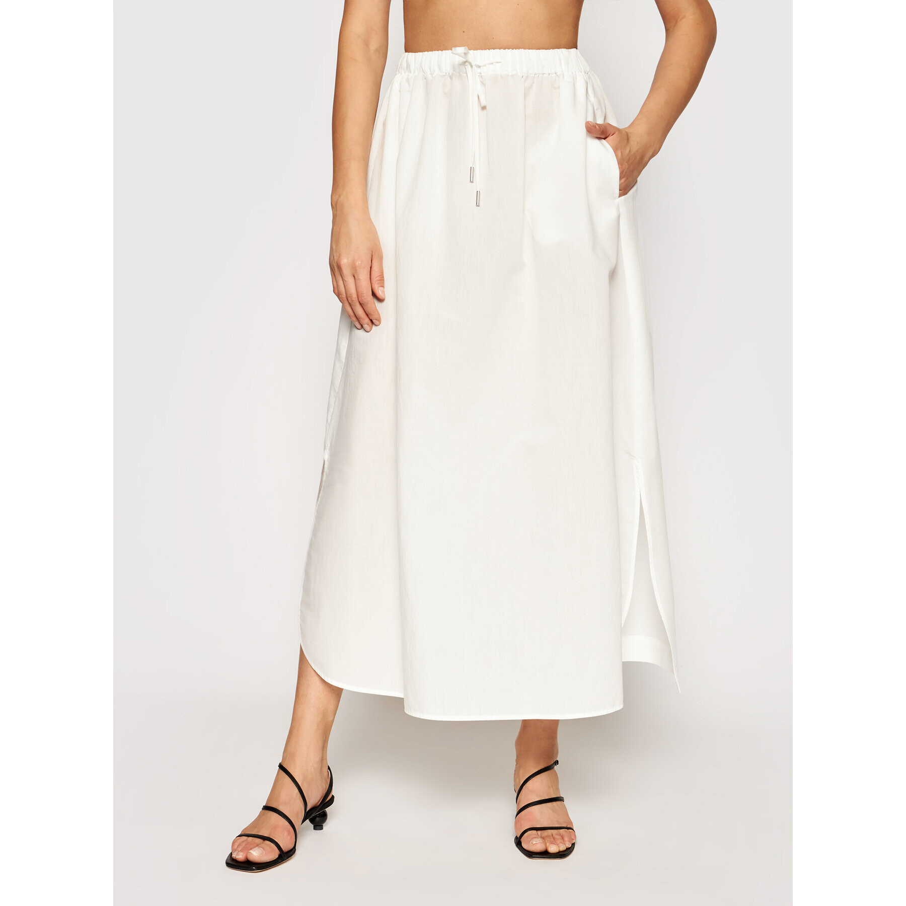 Max Mara Beachwear Midi sukňa Utopico 31010118 Biela Regular Fit - Pepit.sk