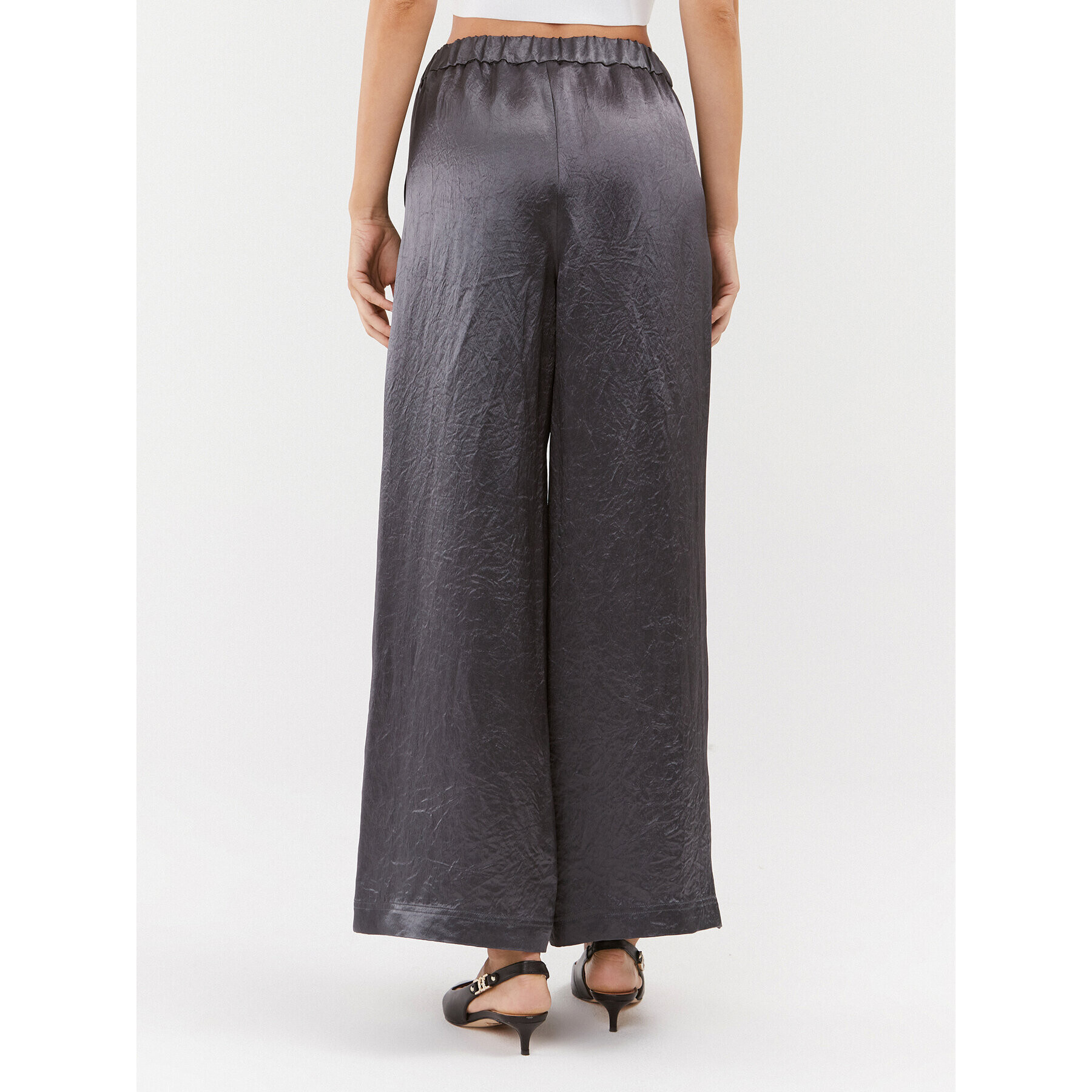 Max Mara Leisure Bavlnené nohavice Acanto 2331360136 Sivá Wide Leg - Pepit.sk