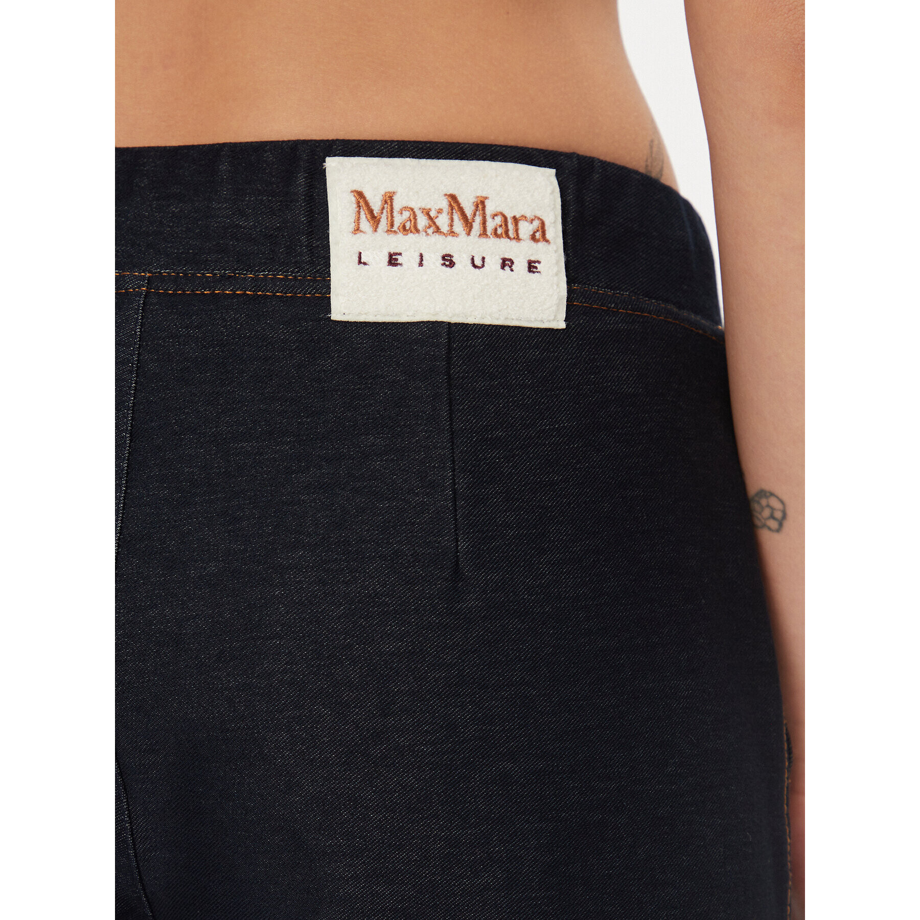 Max Mara Leisure Bavlnené nohavice Adria 2337860236650 Tmavomodrá Regular Fit - Pepit.sk