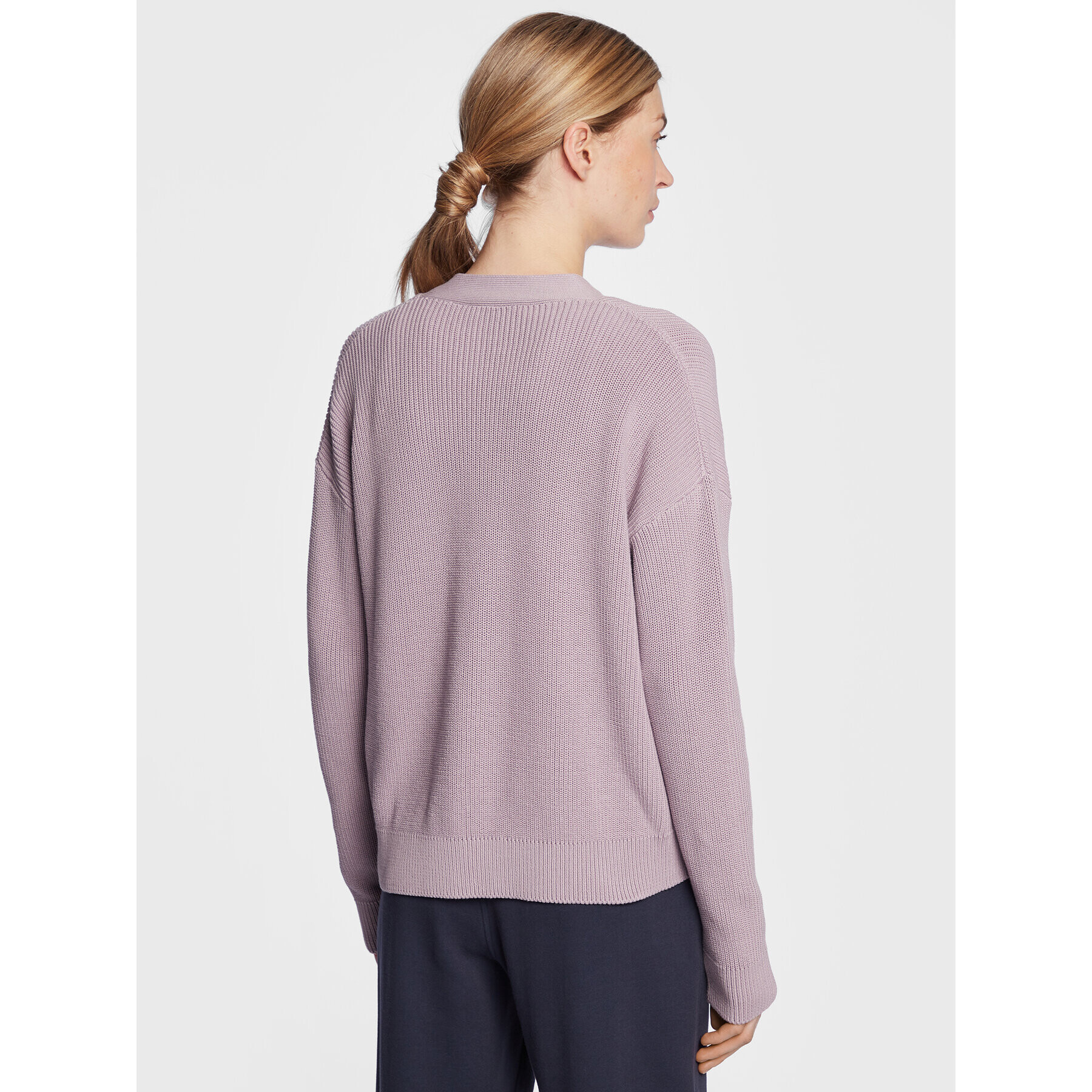 Max Mara Leisure Kardigán Arancio 2333410136 Fialová Relaxed Fit - Pepit.sk