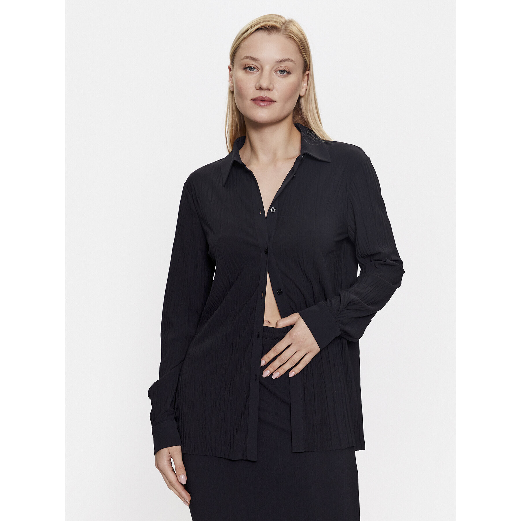 Max Mara Leisure Košeľa Paio 2339560134 Čierna Regular Fit - Pepit.sk