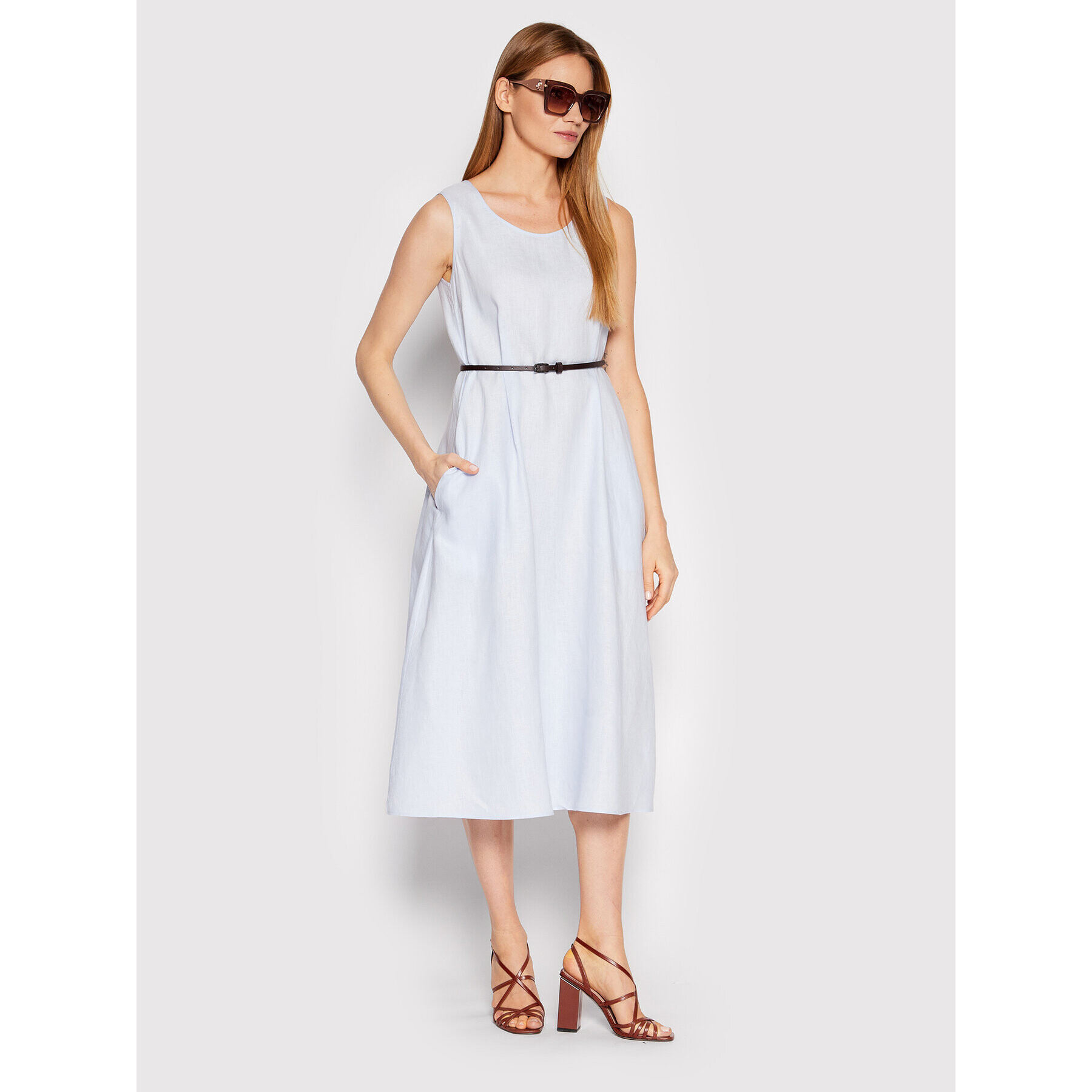 Max Mara Leisure Letné šaty Francia 32210526 Modrá Regular Fit - Pepit.sk