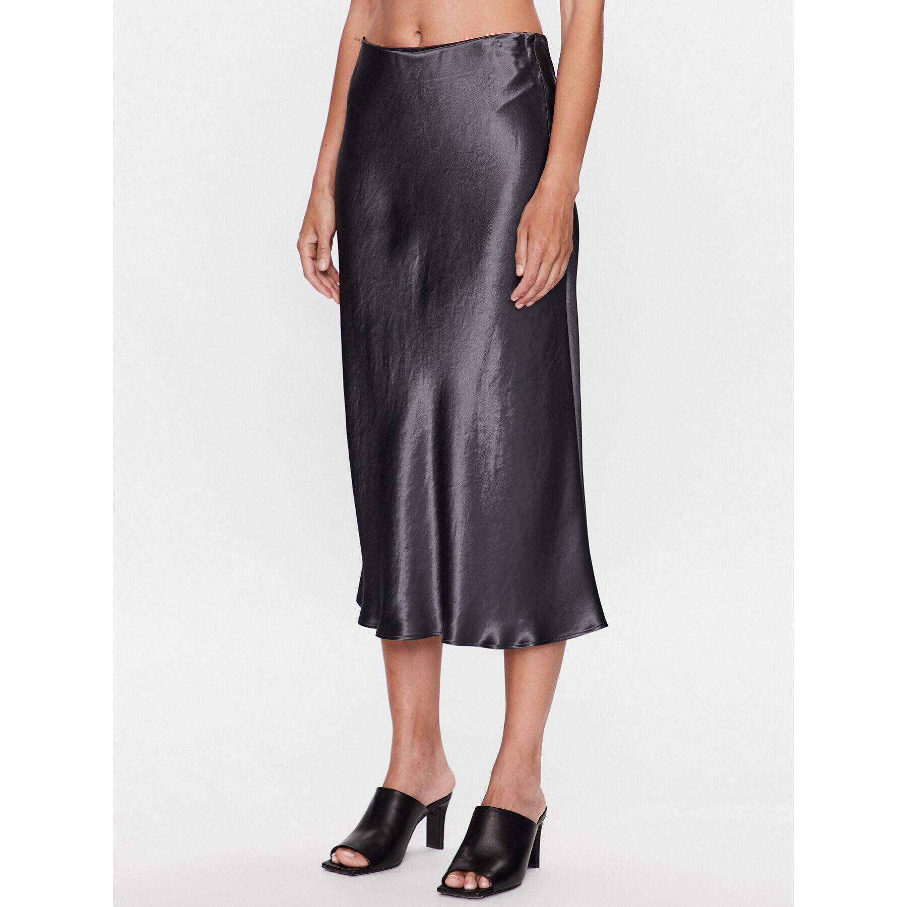 Max Mara Leisure Midi sukňa Alessio 23310601 Sivá Regular Fit - Pepit.sk