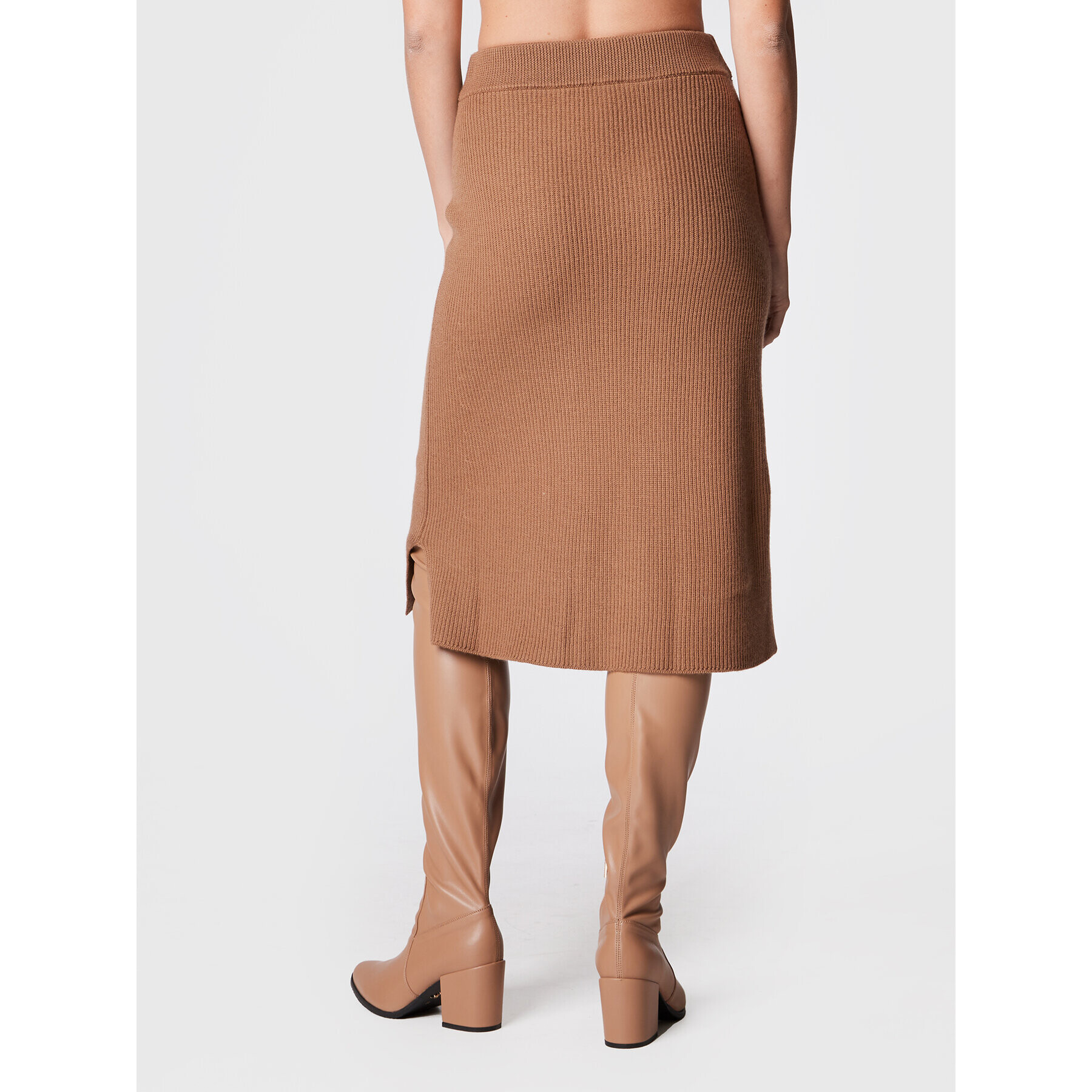 Max Mara Leisure Midi sukňa Egizi 33060126 Hnedá Regular Fit - Pepit.sk